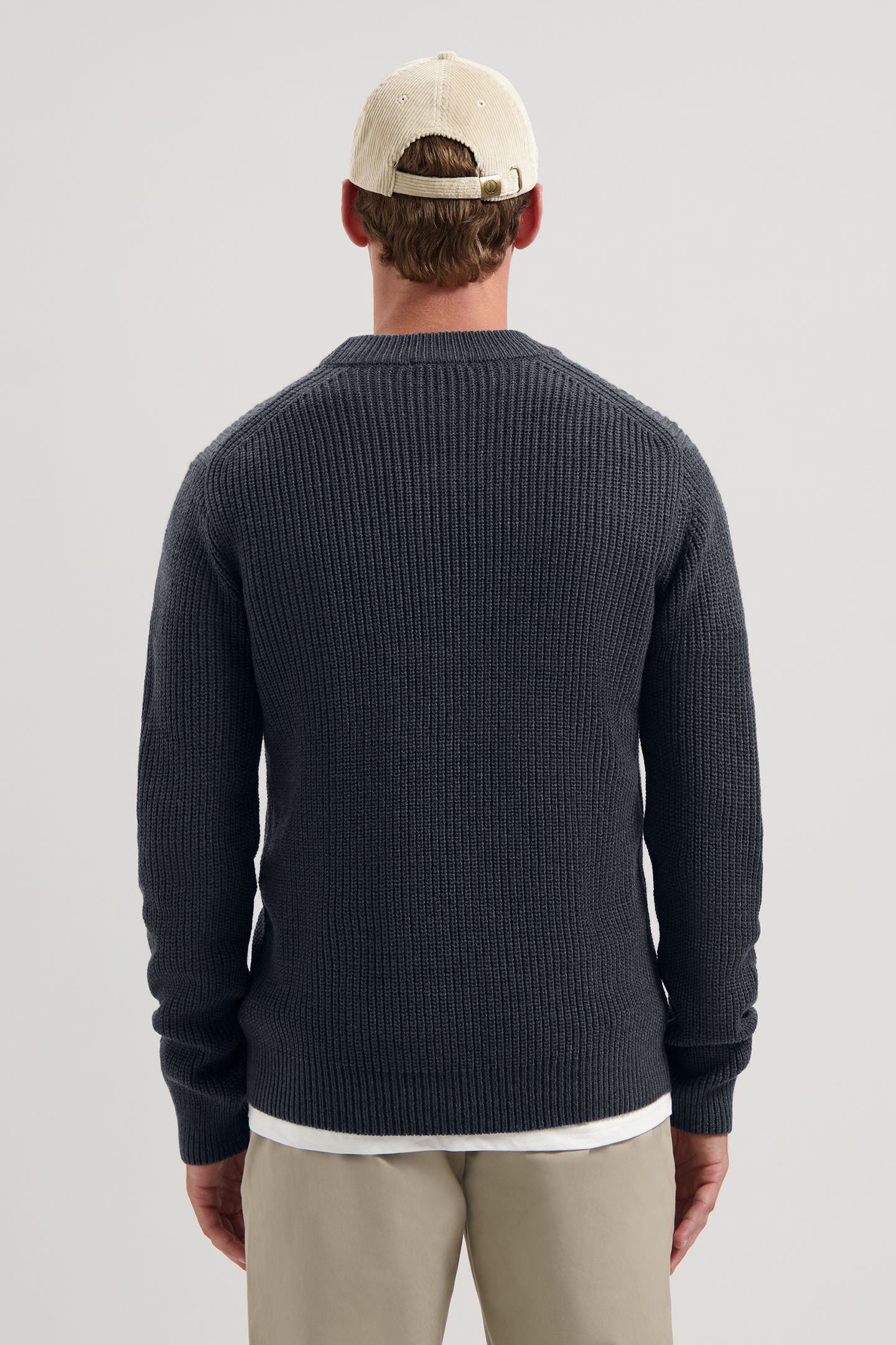 DS-CREW RIBKNIT DK. NAVY 2