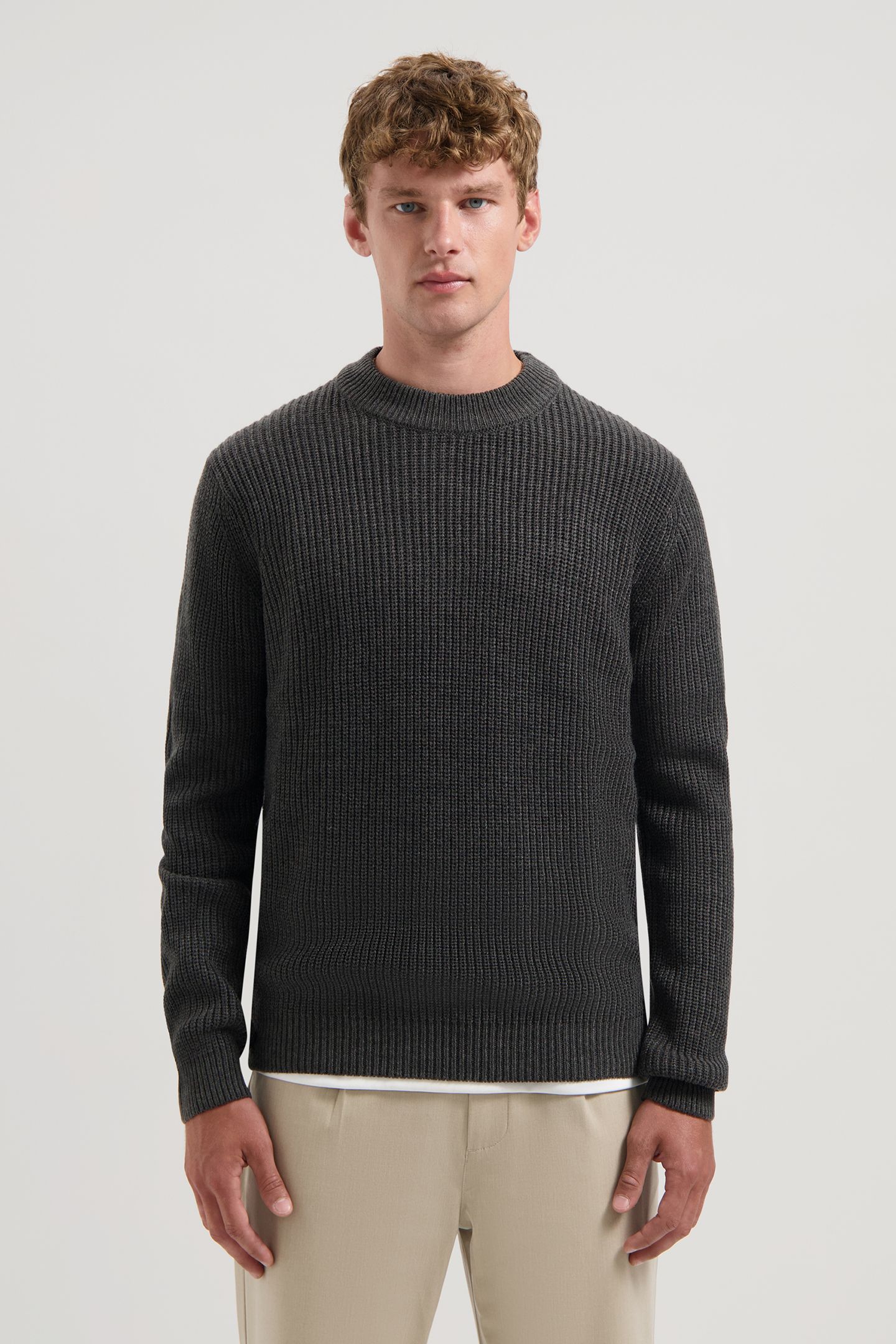 DS-CREW RIBKNIT ANTHRA MELANGE 1