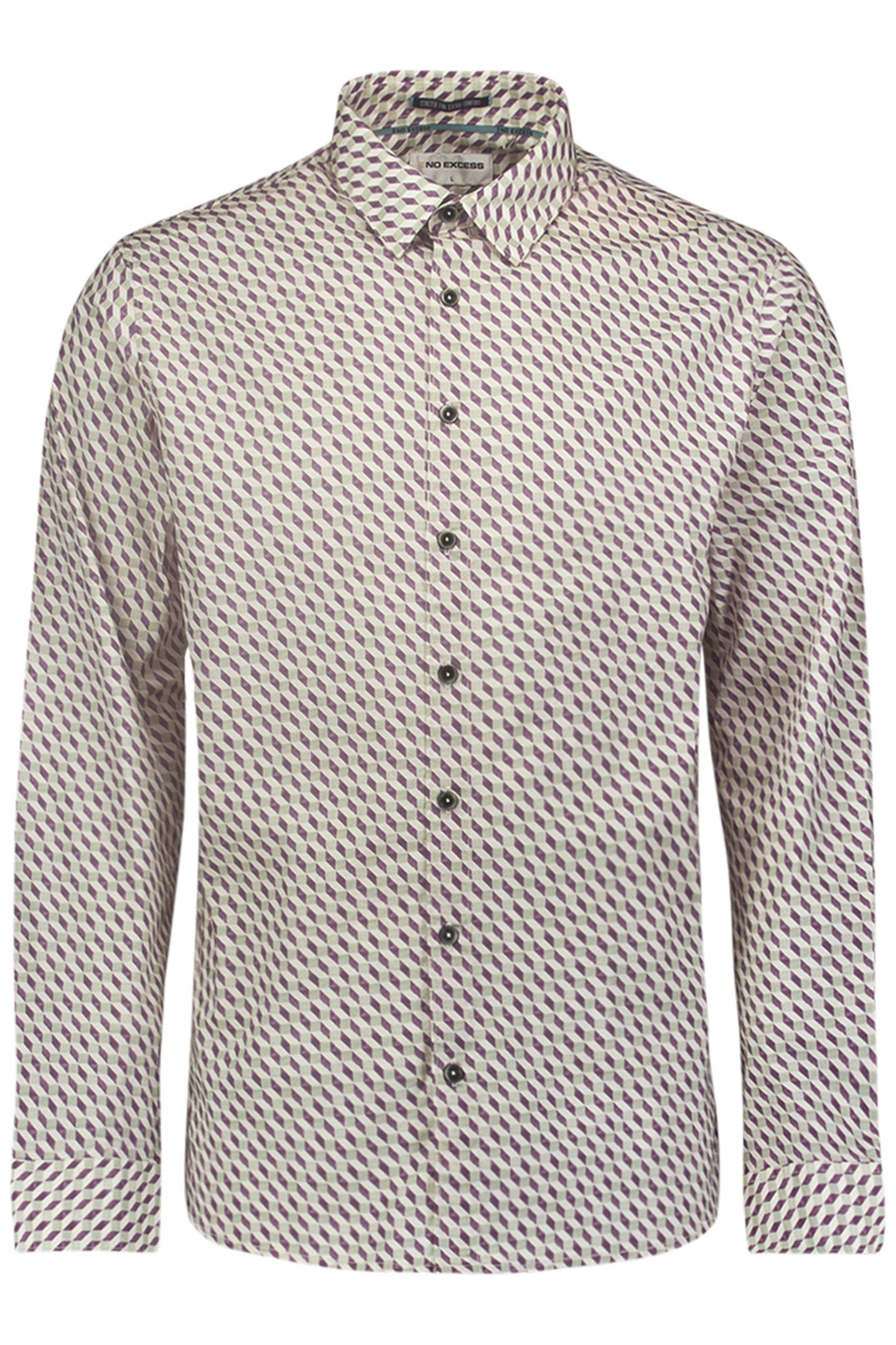 SHIRT STRETCH ALLOVER PRINTED AUBERGINE 4