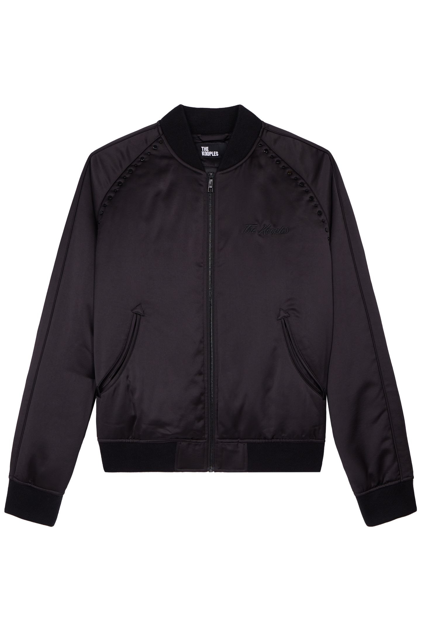SATIN JACKET WITH TIGER EMBROIDERY BLACK 1