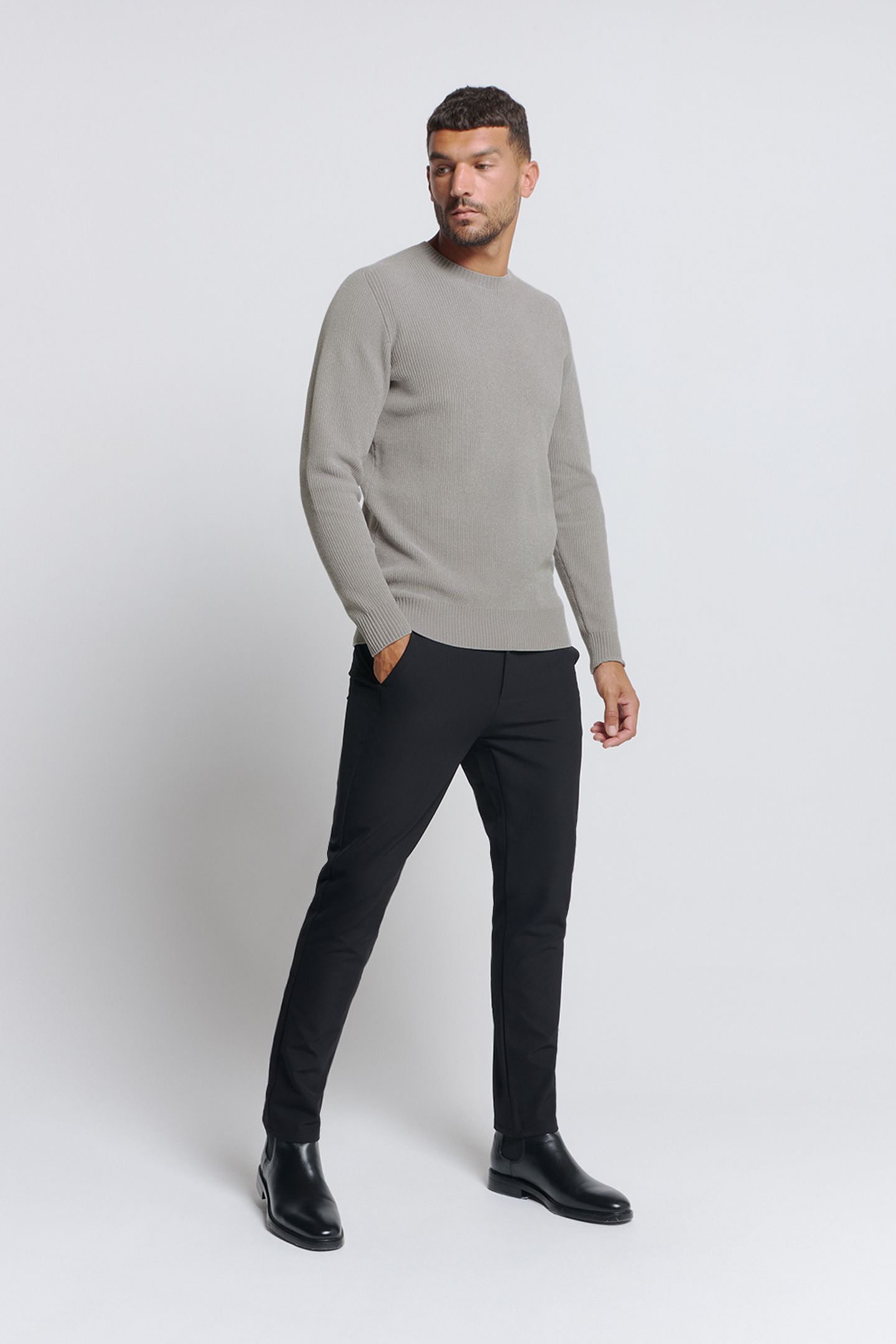 PULLOVER CREWNECK CHENILLE GREY 3