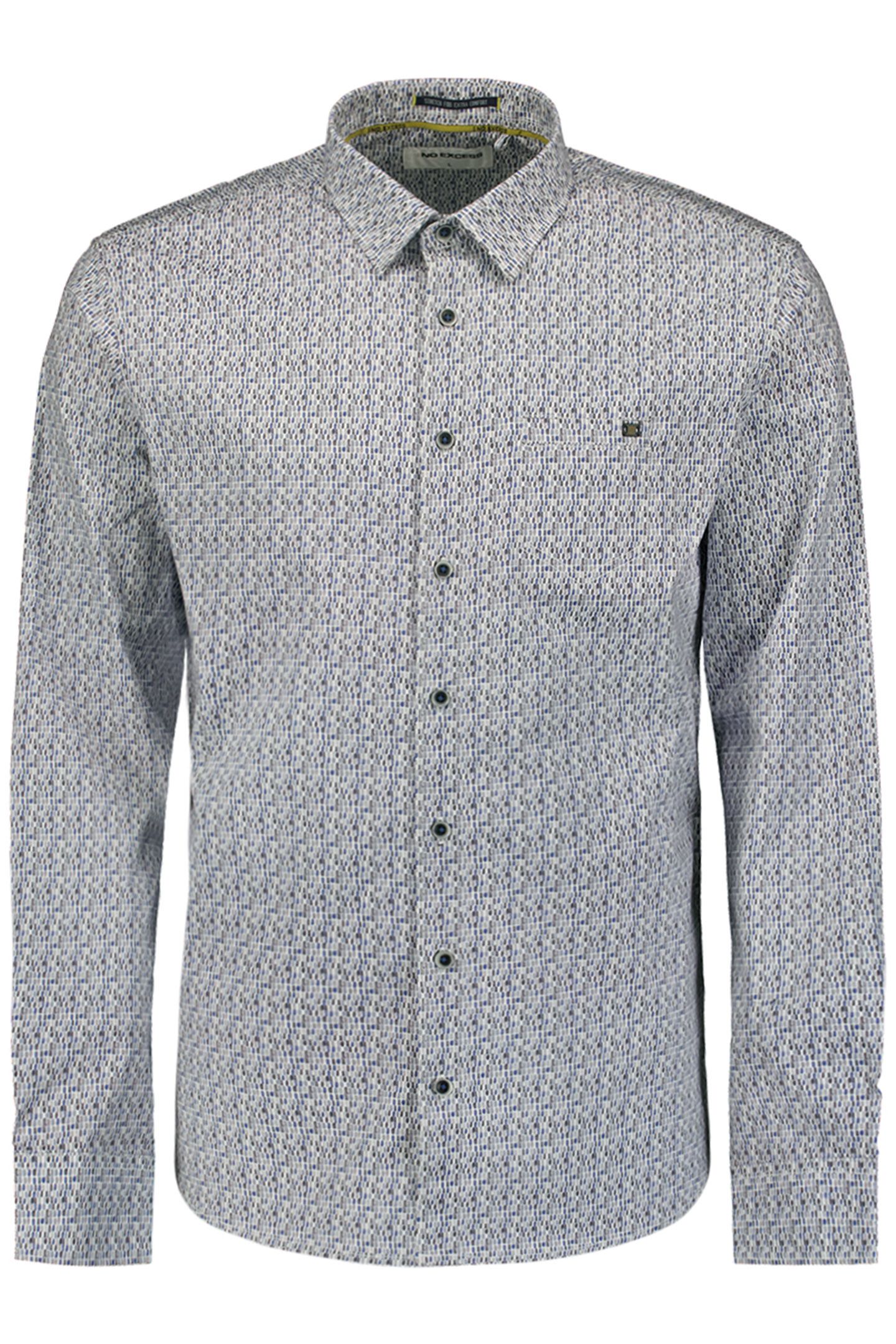 SHIRT STRETCH ALLOVER PRINTED OFFWHITE 4