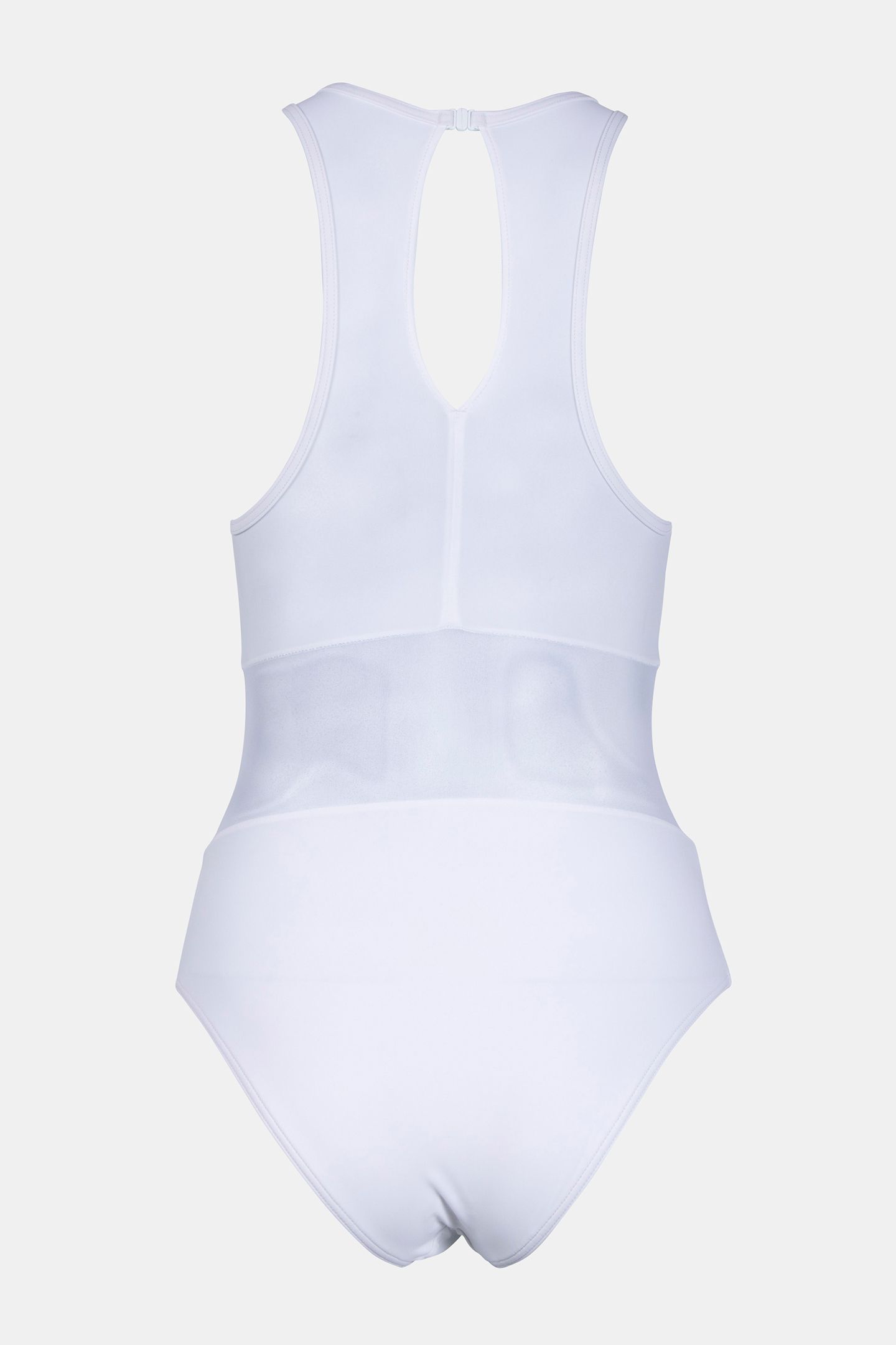 WOMEN'S ARENA MESH SWIMSUIT VENT BACK GR WHITE 5