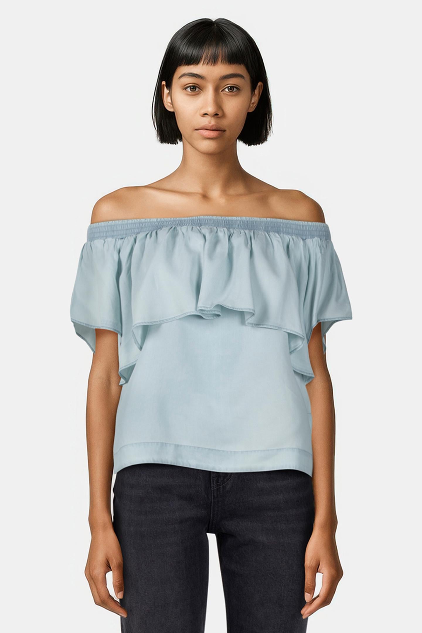 SACHA TENCEL TOP BLEACH INDIGO 1
