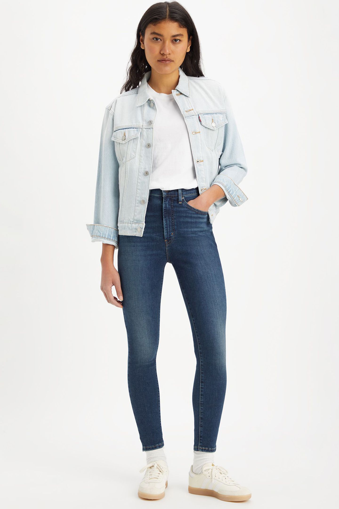 RETRO HIGH SKINNY JEANS DARK INDIGO 5