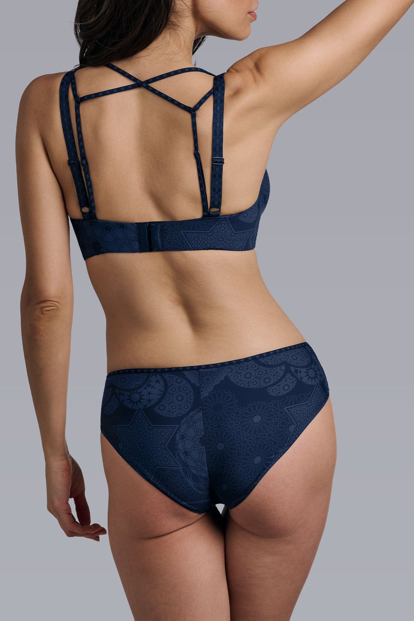 SUPERNOVA MIDNIGHT BLUE PLUNGE BALCONY BRA 2