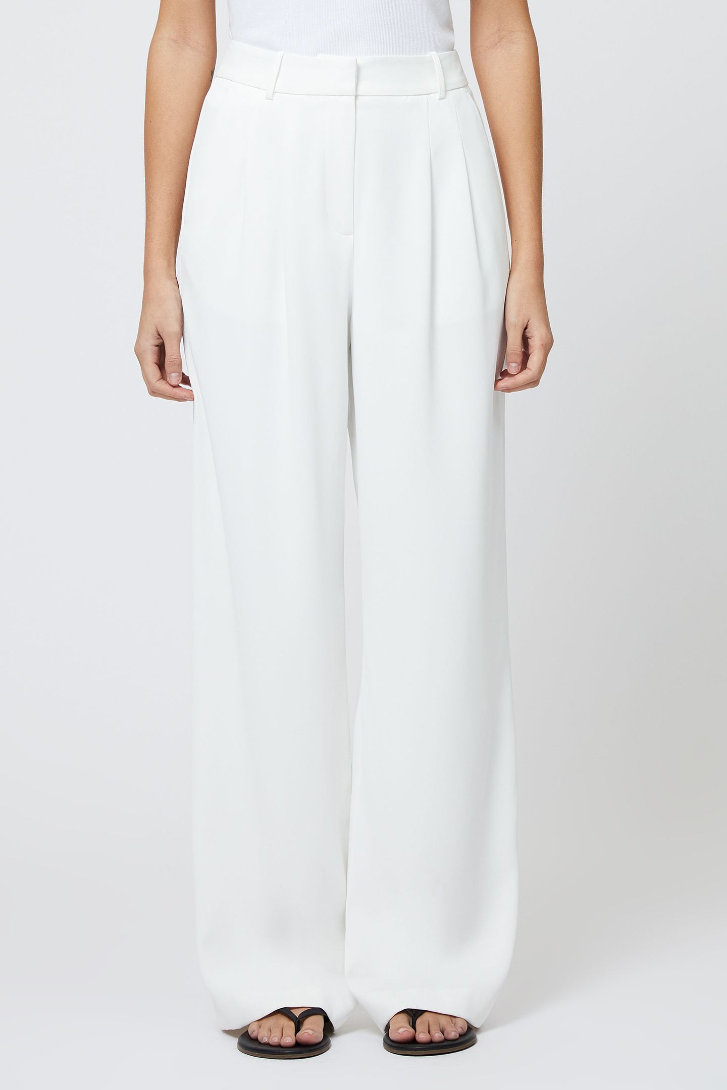 HARRIE SUITING TROUSER PORCELAIN CREAM 1