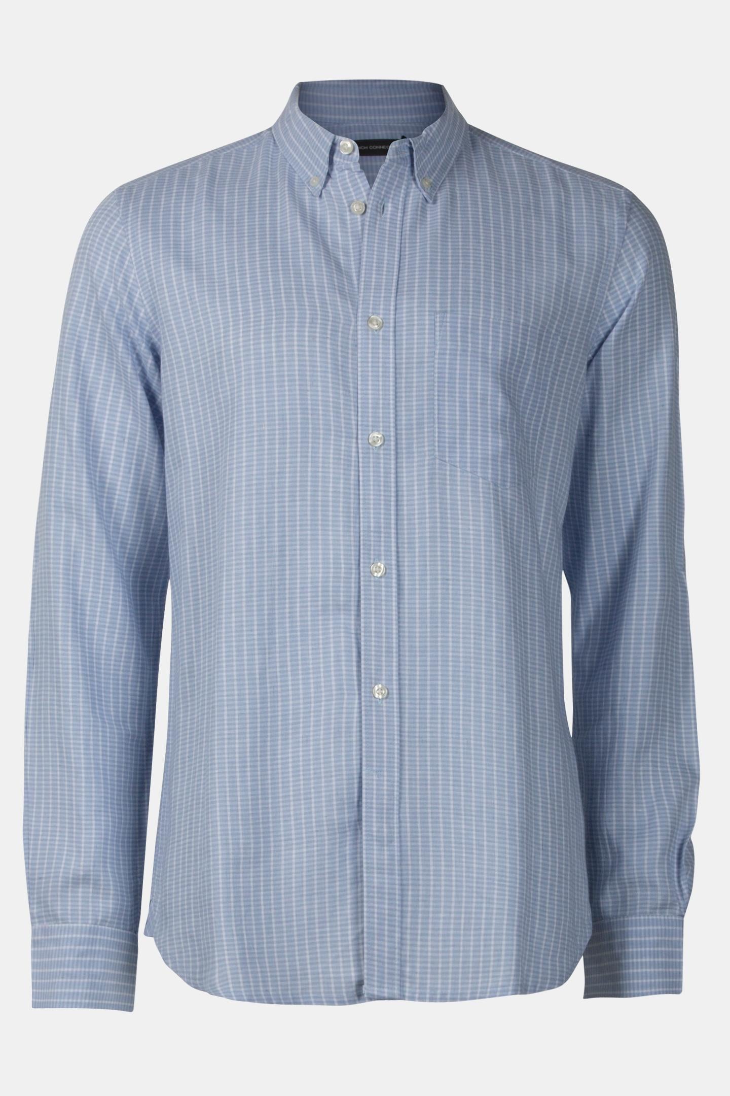 LINEN CHECK LONG SLEEVE SOFT BLUE CHECK 4