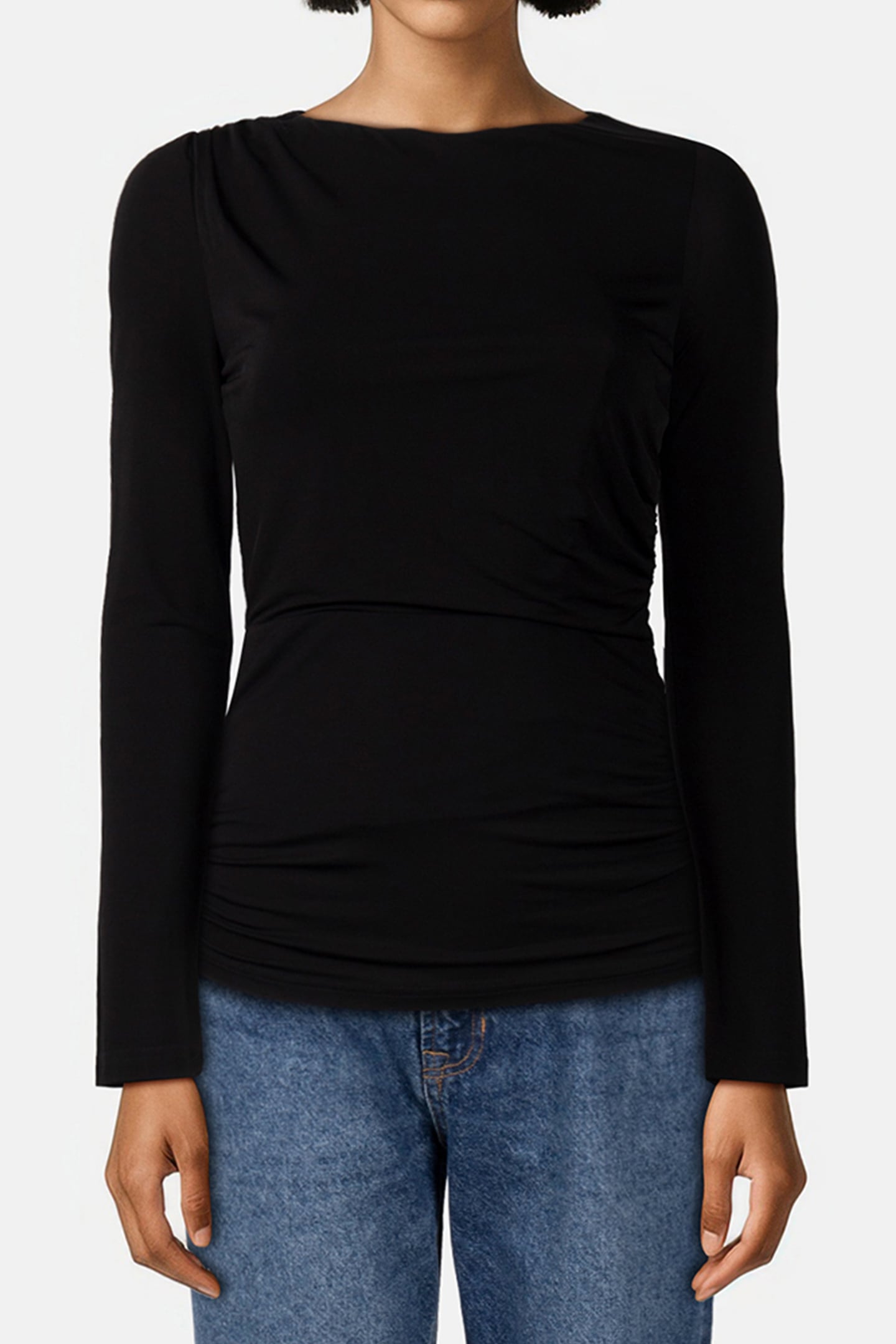 MARCIANO BY GUESS ALANIS LS KNIT TOP JET BLACK A996 1