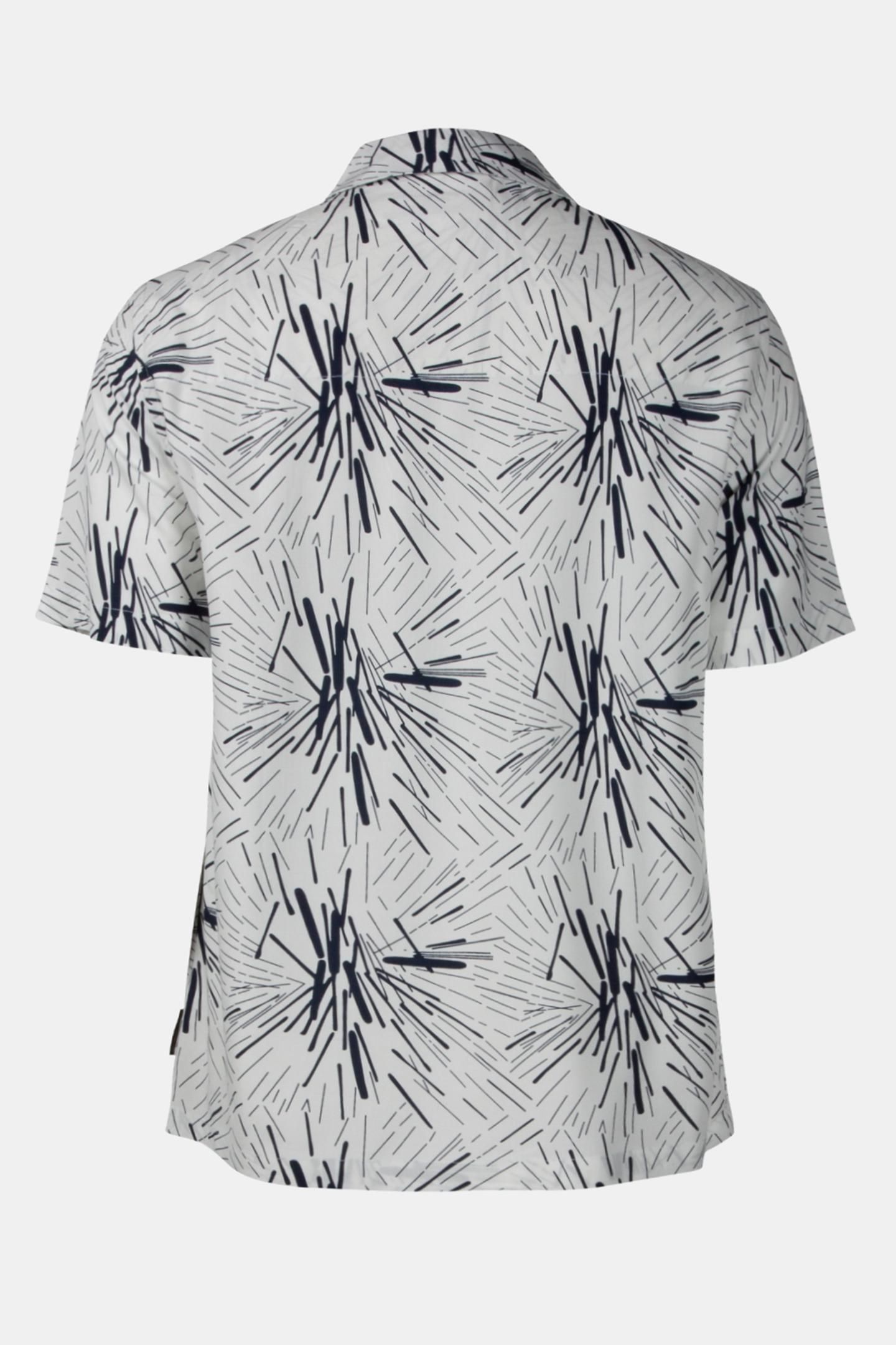 SPLAT VISCOSE REVERE SHORT SLEEVE WHITE 5