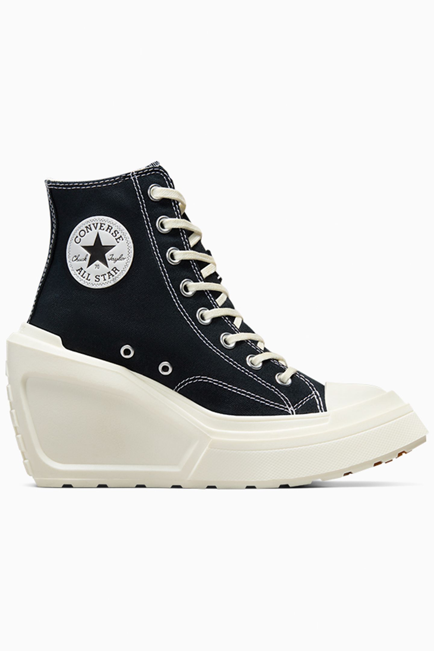 CHUCK 70 DE LUXE WEDGE BLACK/BLACK/EGRET 1