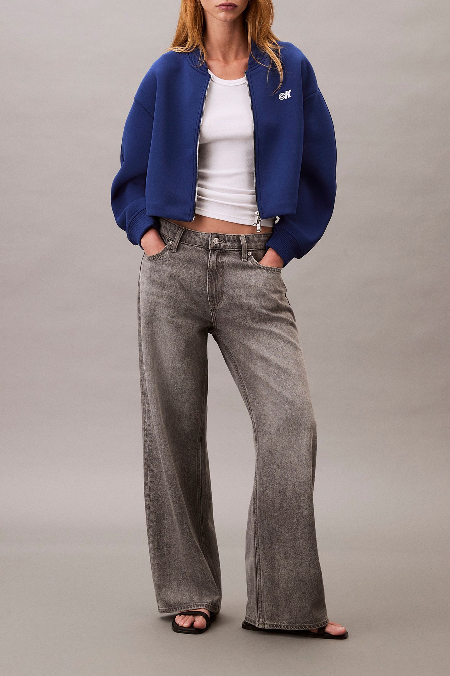 OVERSIZED SCUBA BOMBER JACKET BLUE HERALD 2