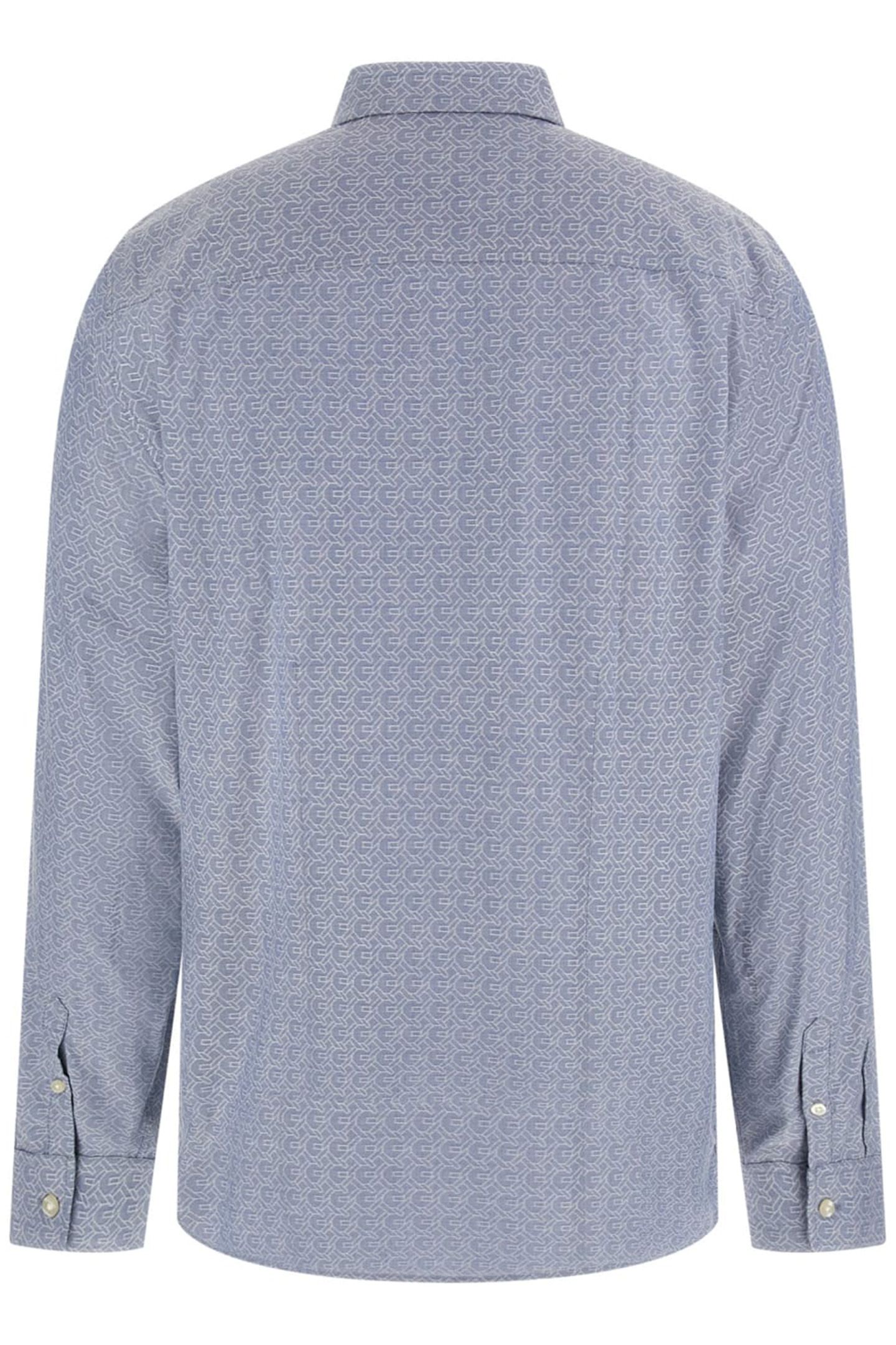 GUESS ECO LS SUNSET AOP SHIRT BLUE GUESS CHAIN OUT 2