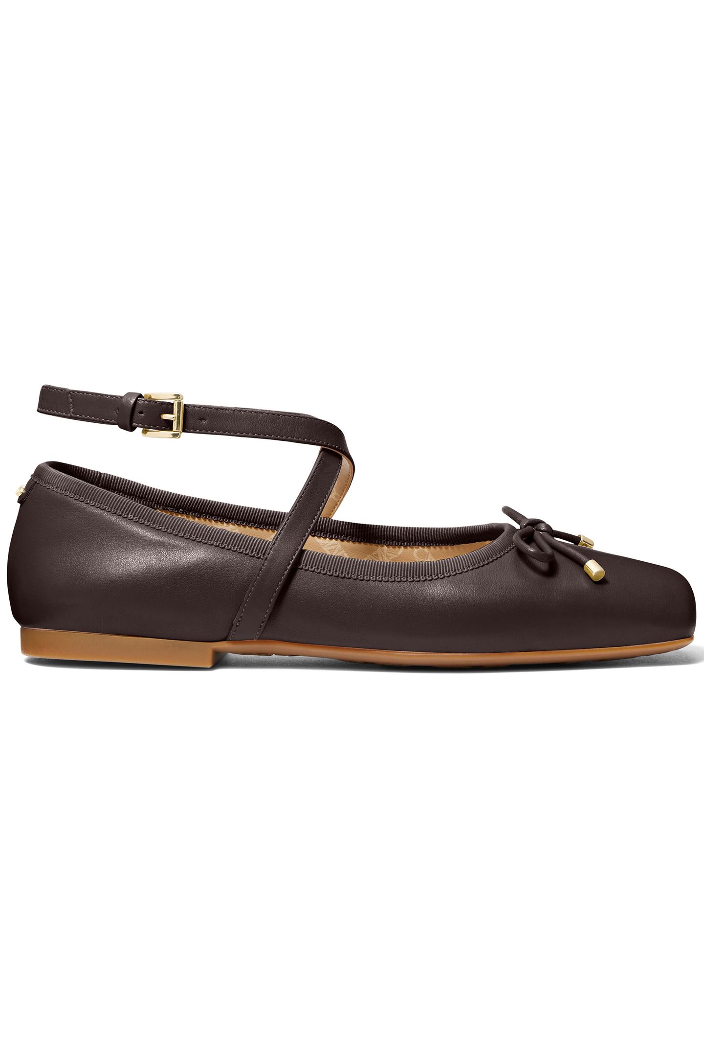 COLLETTE WRAP BALLET SHOE IN CHOCOLATE 1