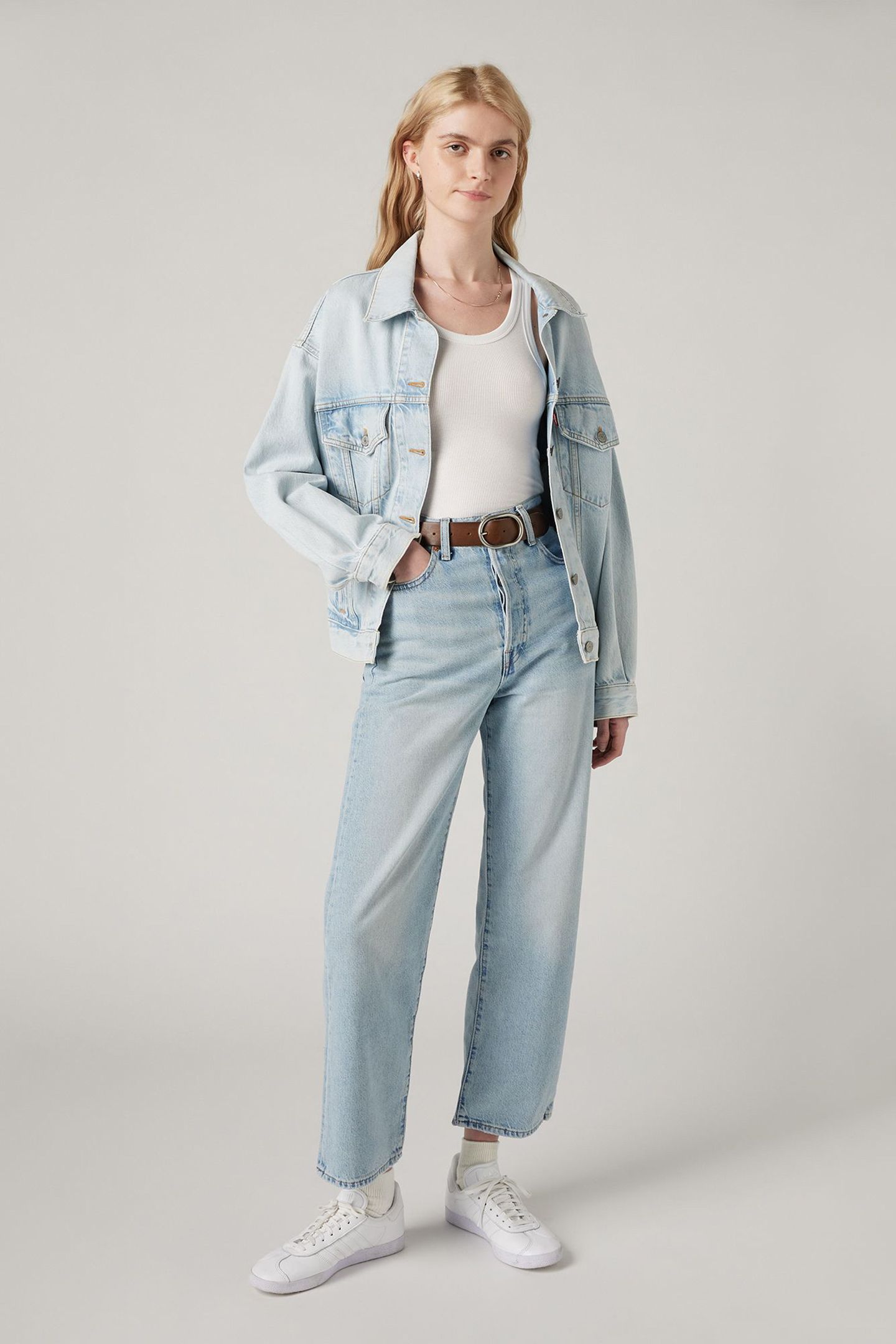 RIBCAGE STRAIGHT ANKLE JEANS LIGHT INDIGO 5