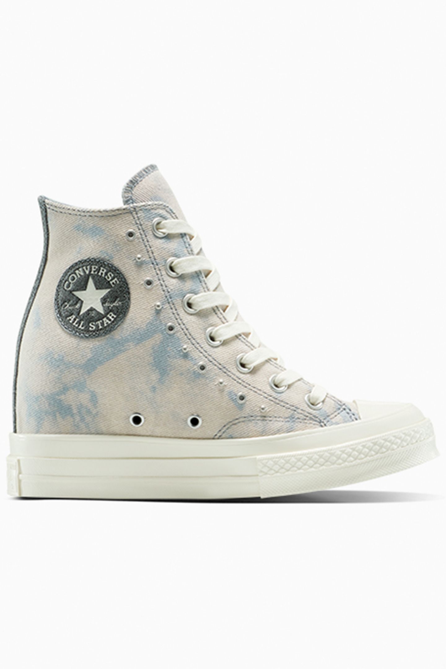 CHUCK 70 WEDGE PLATFORM WASHED DENIM WET STONE/WET STONE/EGR 1