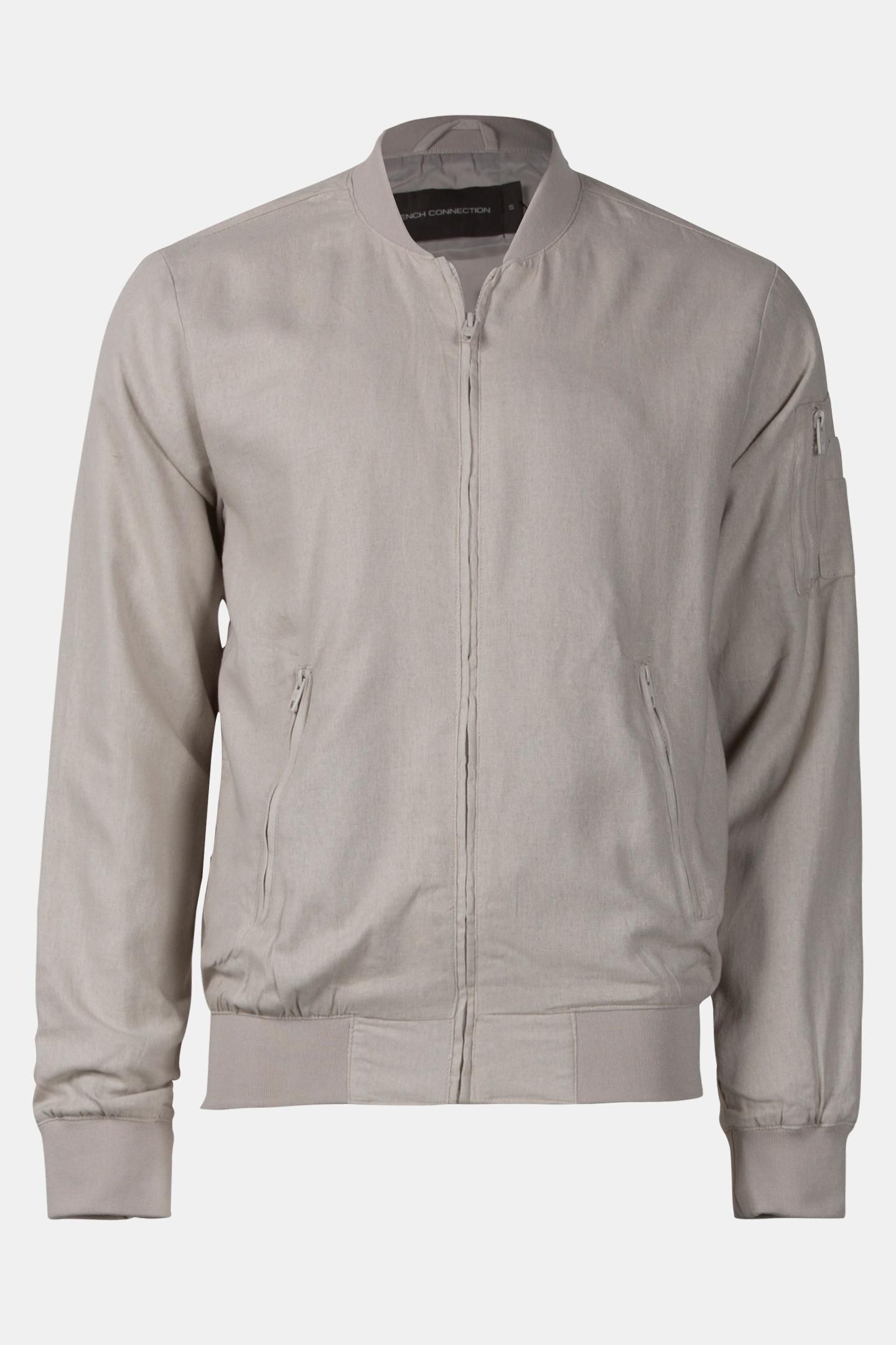 BOMBER LINEN JACKET STONE 4
