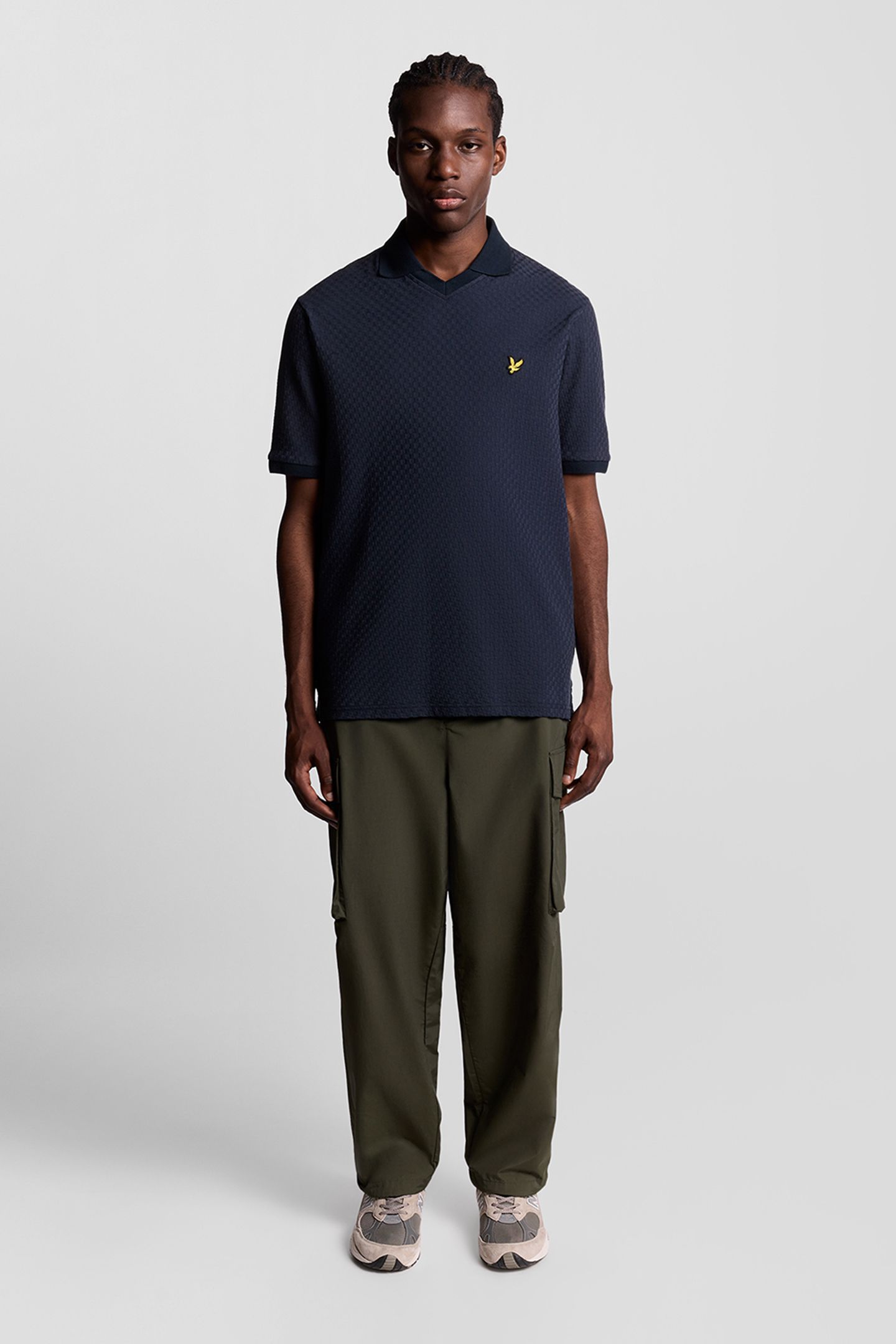 FOOTBALL COLLAR POLO SHIRT DARK NAVY 3