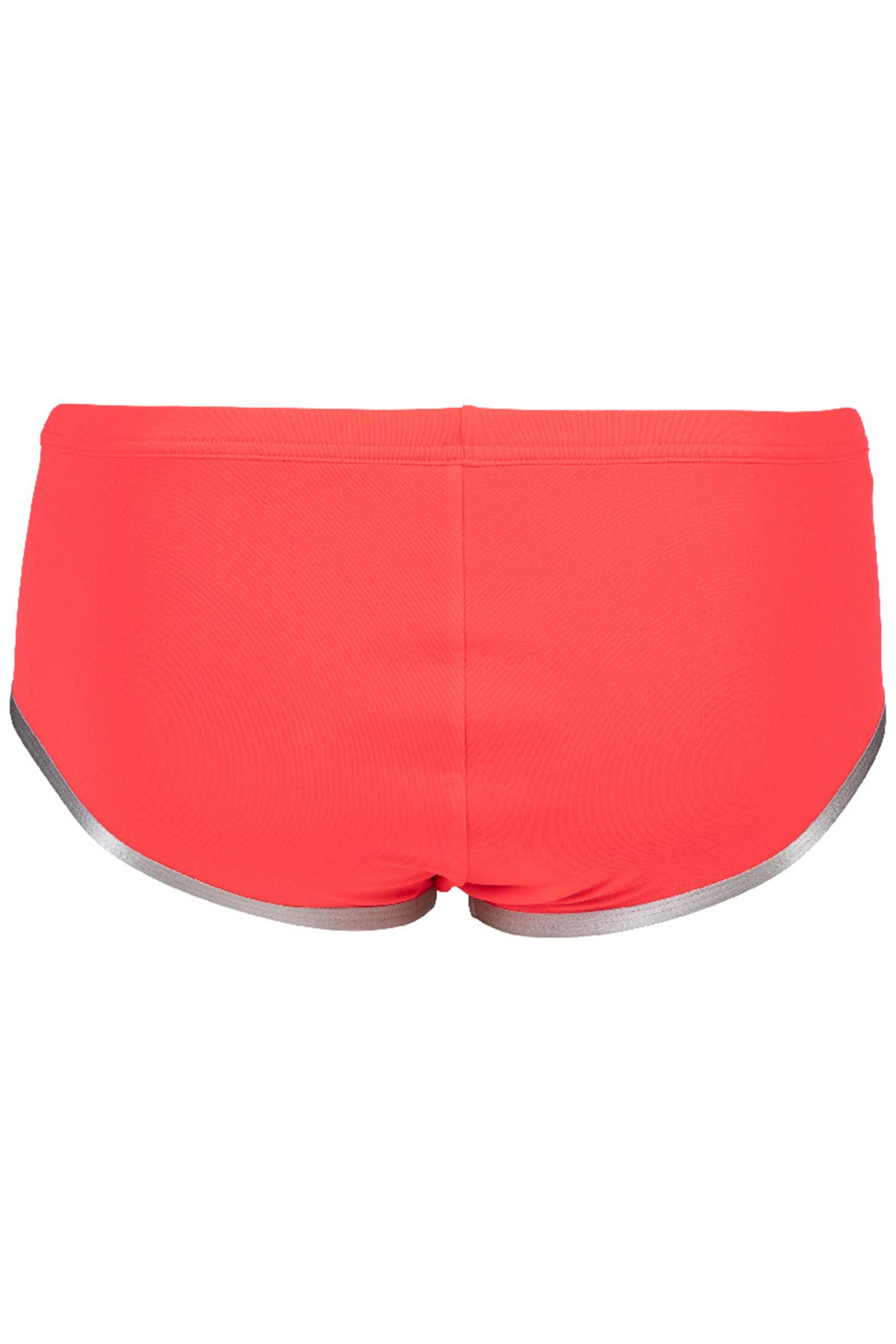 MEN'S ARENA ONE 12CM SWIM BRIEFS BIG LOG FLUO RED SILVER 4