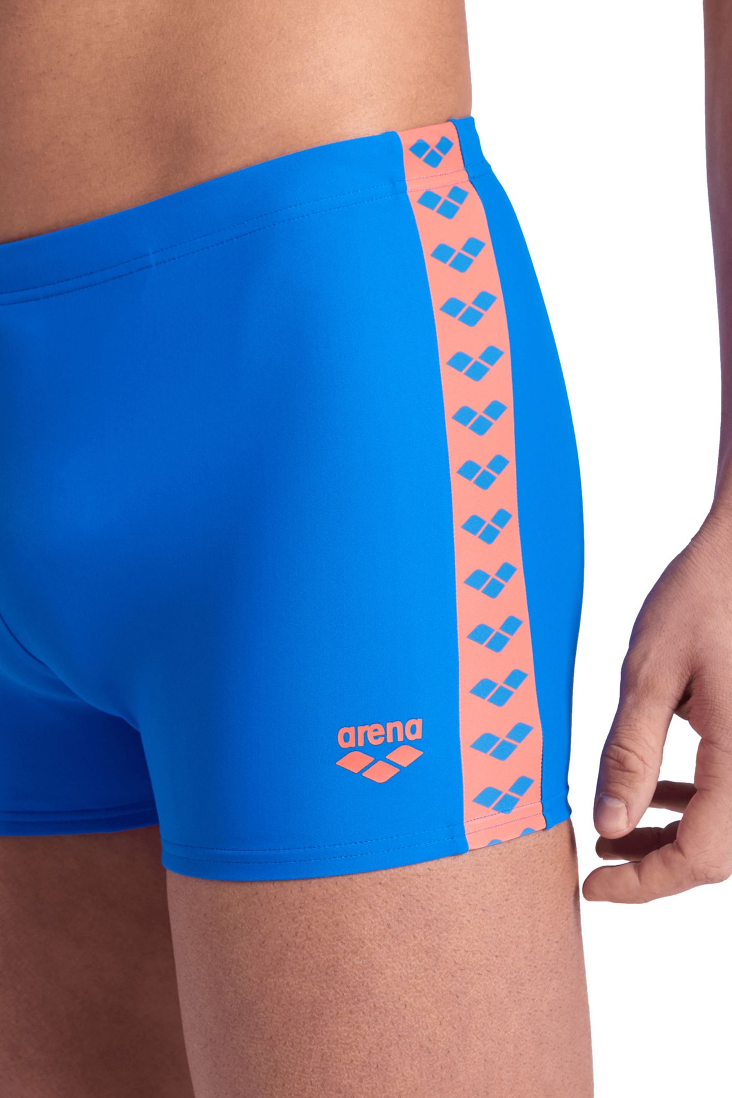 MEN'S ARENA ICONS SWIM SHORT SOLID BLUE CHINA CALYPSO CORAL 3