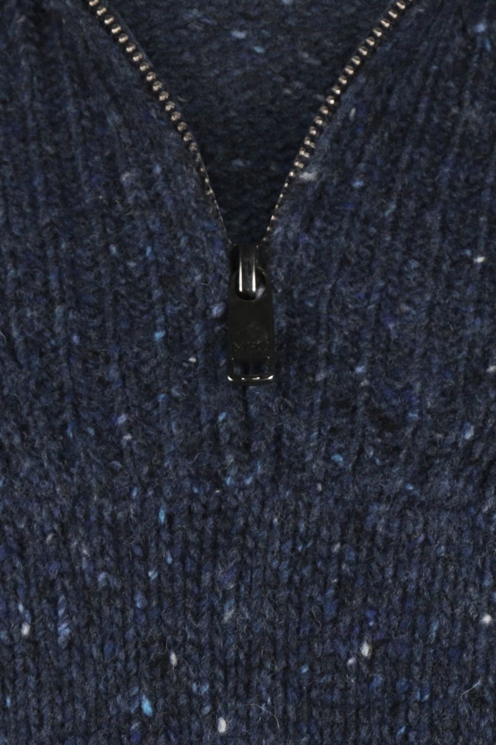 ZIP MOCK FISHERMANS SWEATER NAVY 3