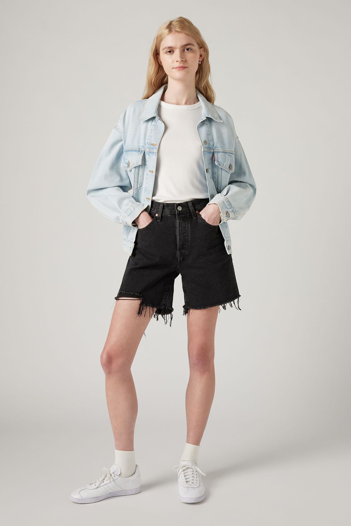 501® MID THIGH SHORTS BLACK 5