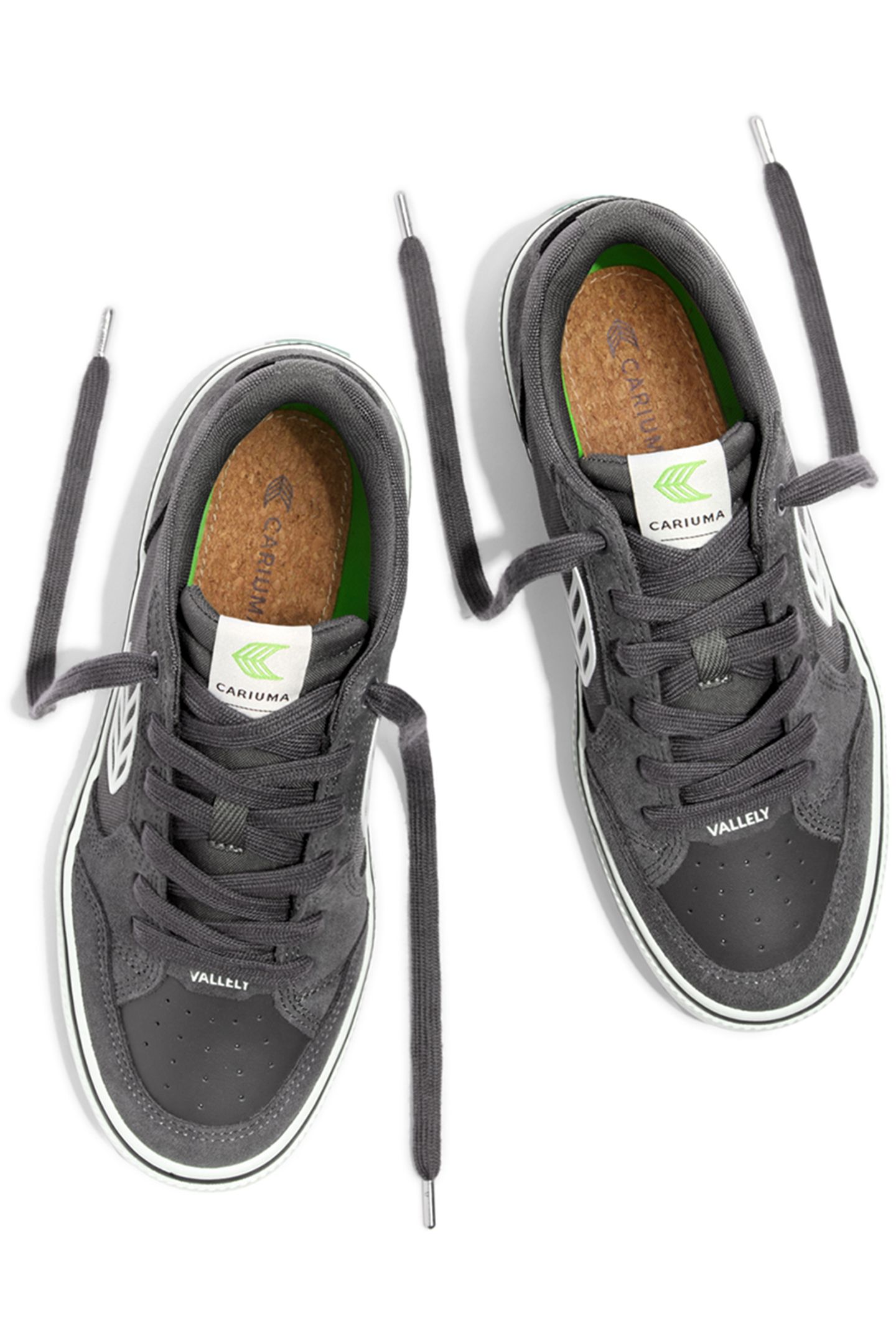 VALLELY PRO MAGNET GREY SUEDE AND CORDURA IVORY LOGO SNEAKER 4