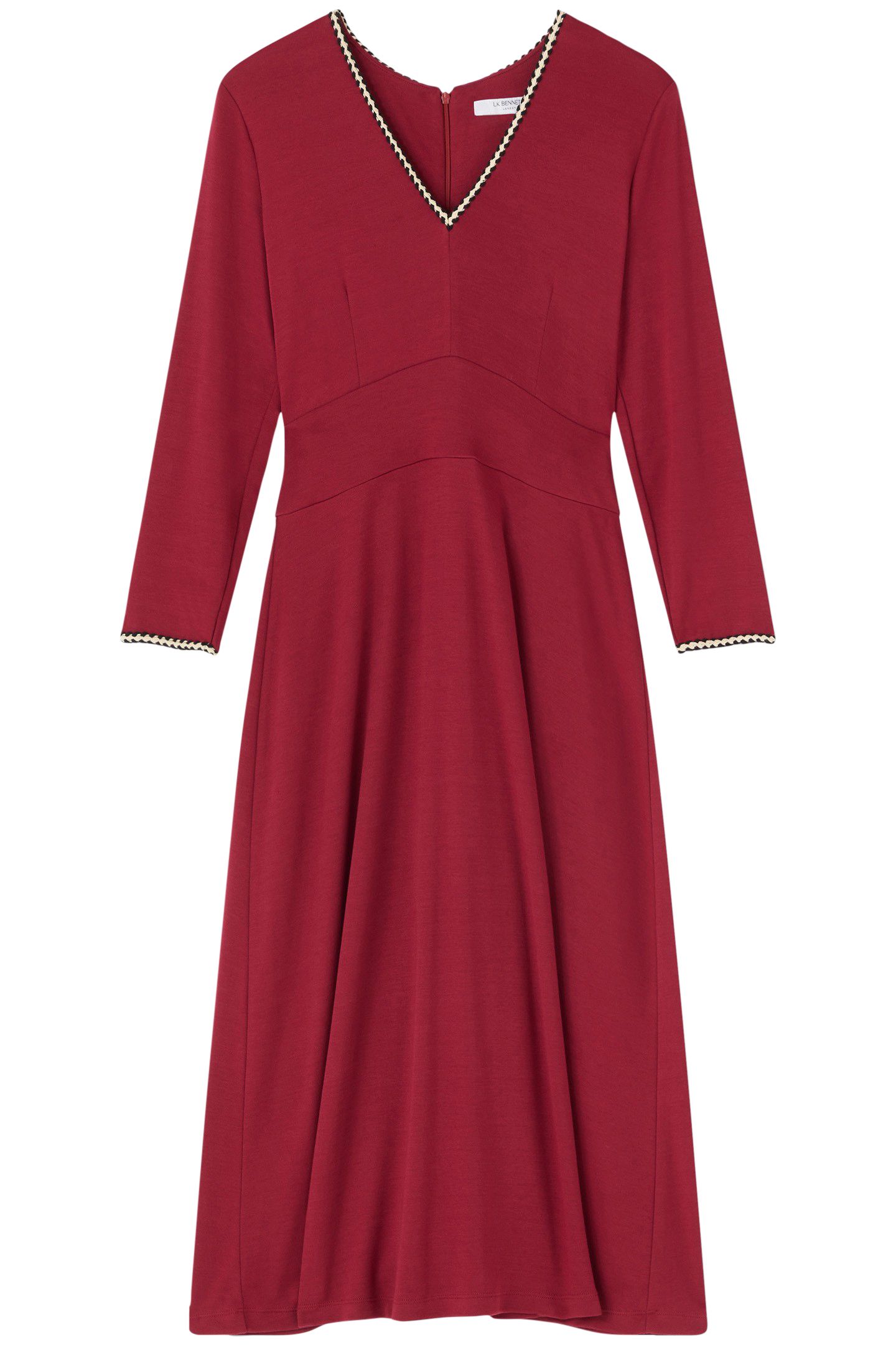 DR ASTRID PONTE DRESS DARK RED 4