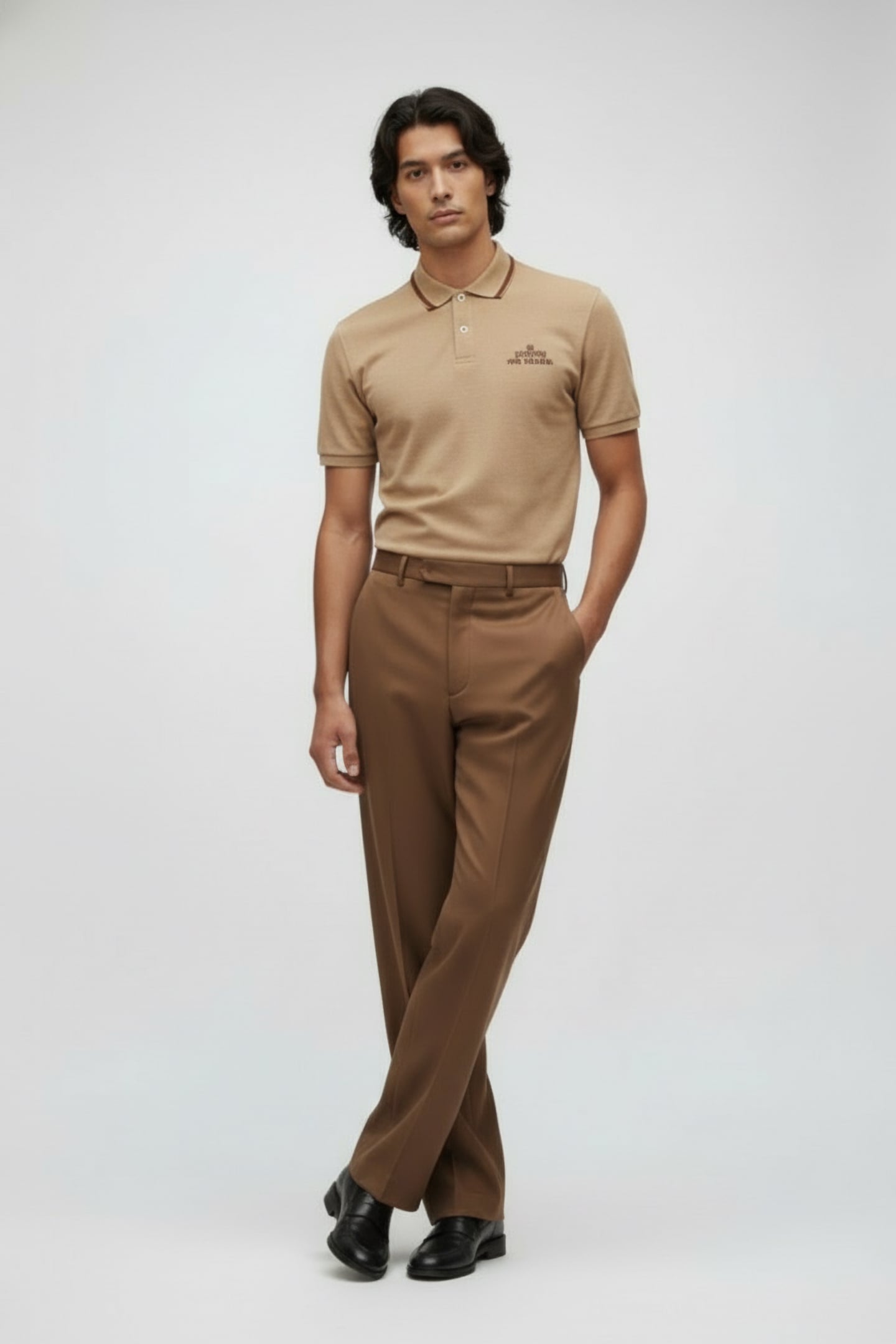 PIQUE SS POLO PLAZA TAUPE 1