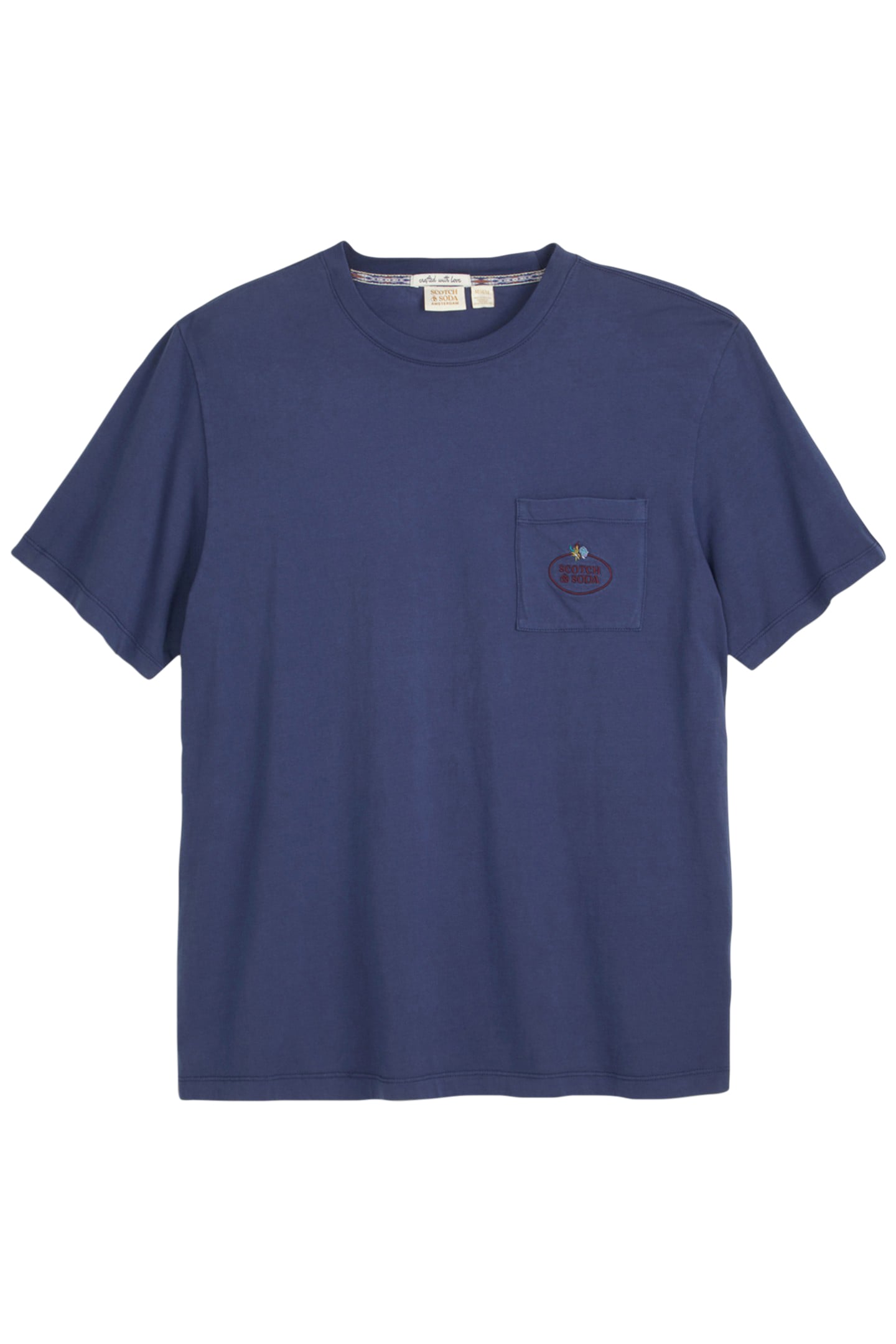GARMENT DYED SS POCKET TEE PEACOAT 1