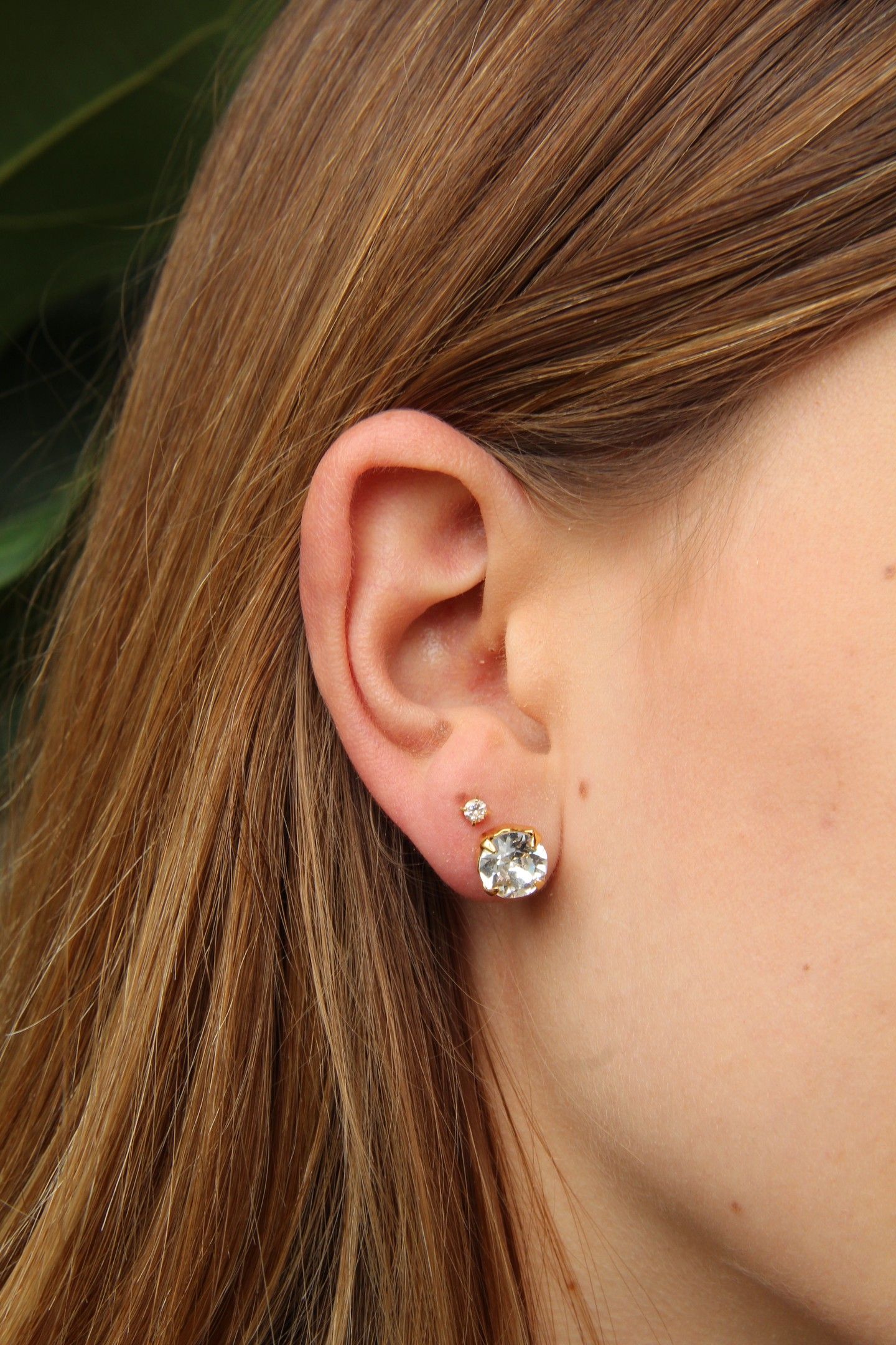 CRYSTAL GOLD EARPINS 3