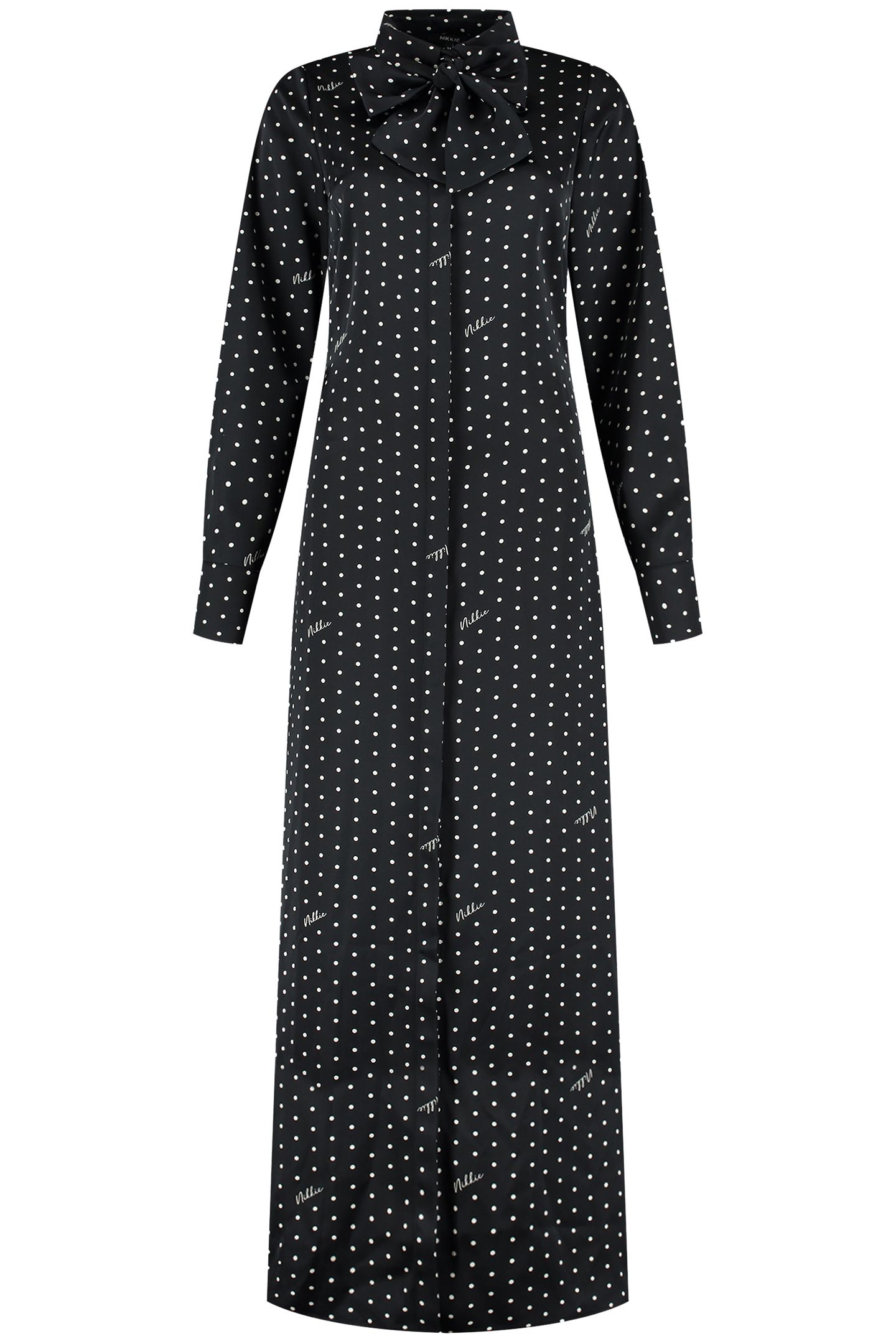 HALYCH SATIN MAXI DRESS BLACK 2