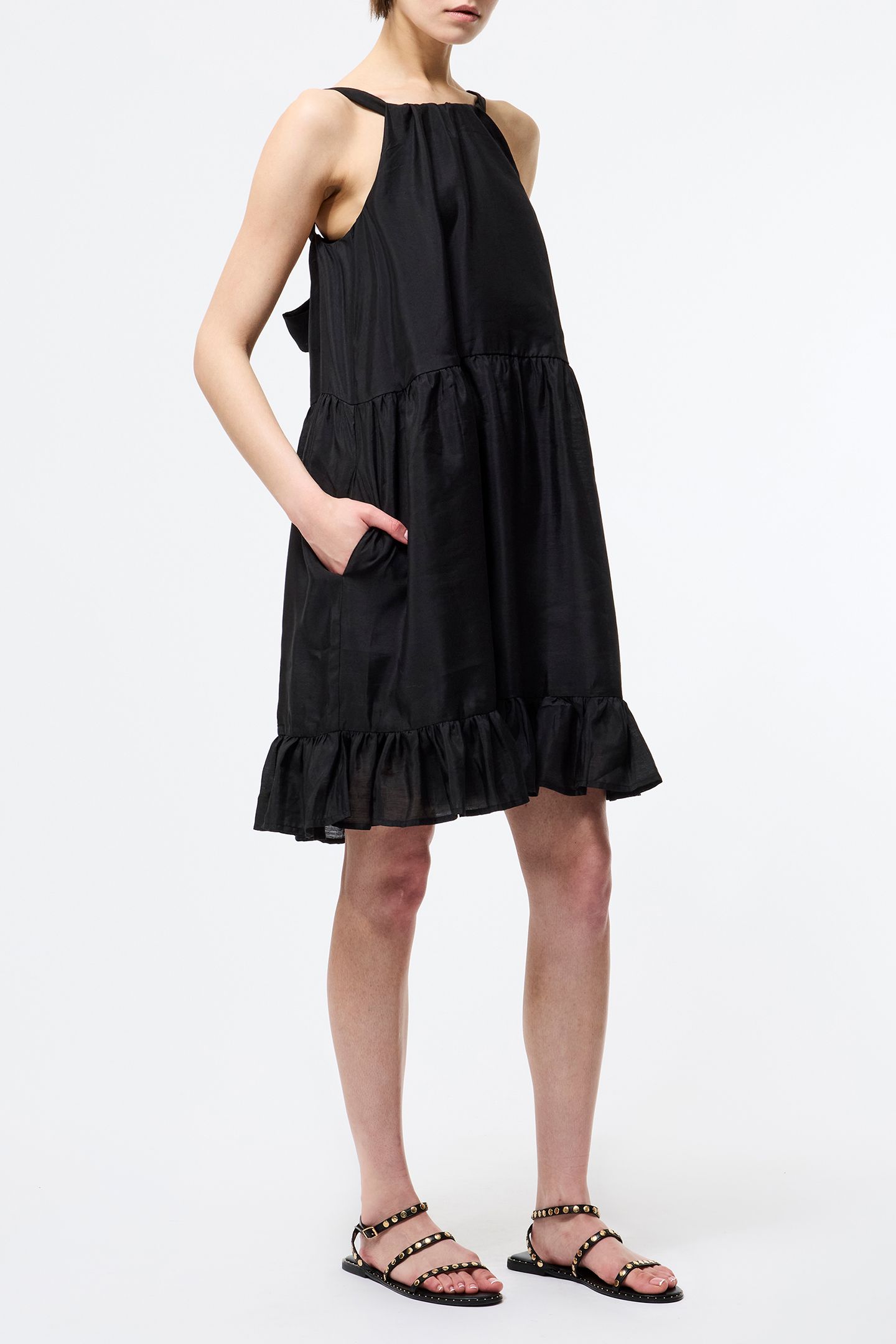 HOLLAND TIERED DRESSS BLACK 4