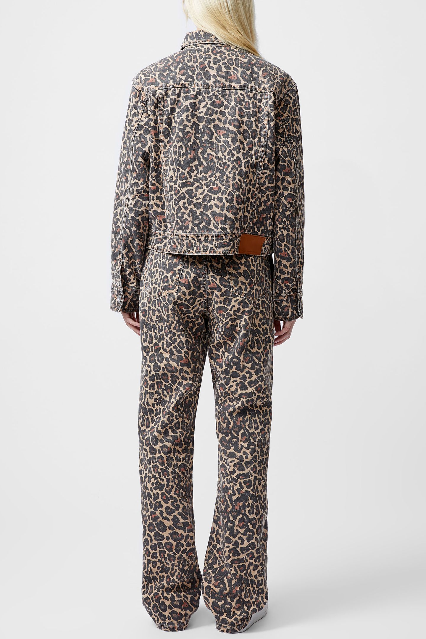 CHARLIE PRINTED DENIM JACKET LEOPARD SAND MULTI 2