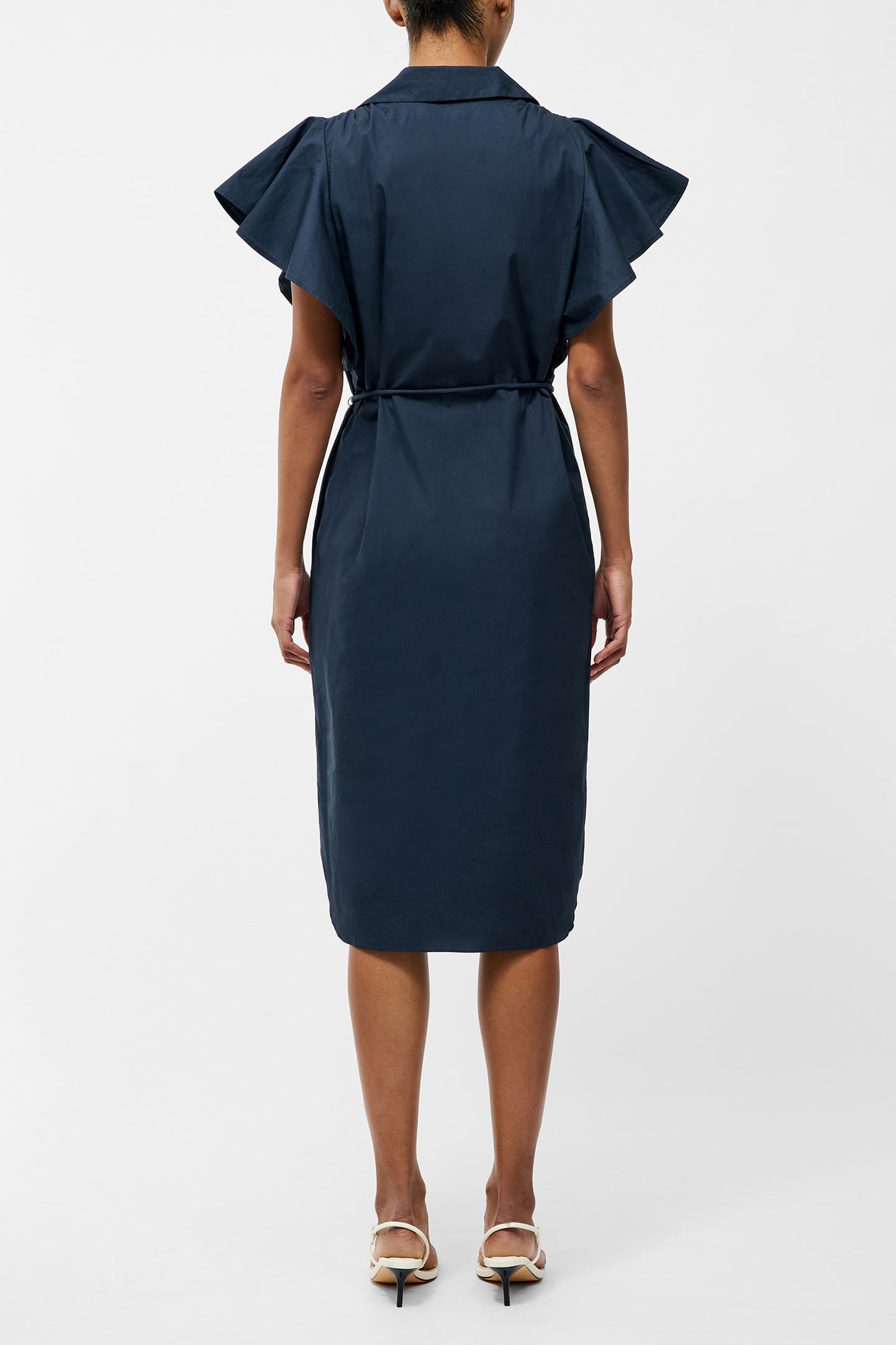 CAMBRIA COTTON BELTED DRESSS NAVY 2