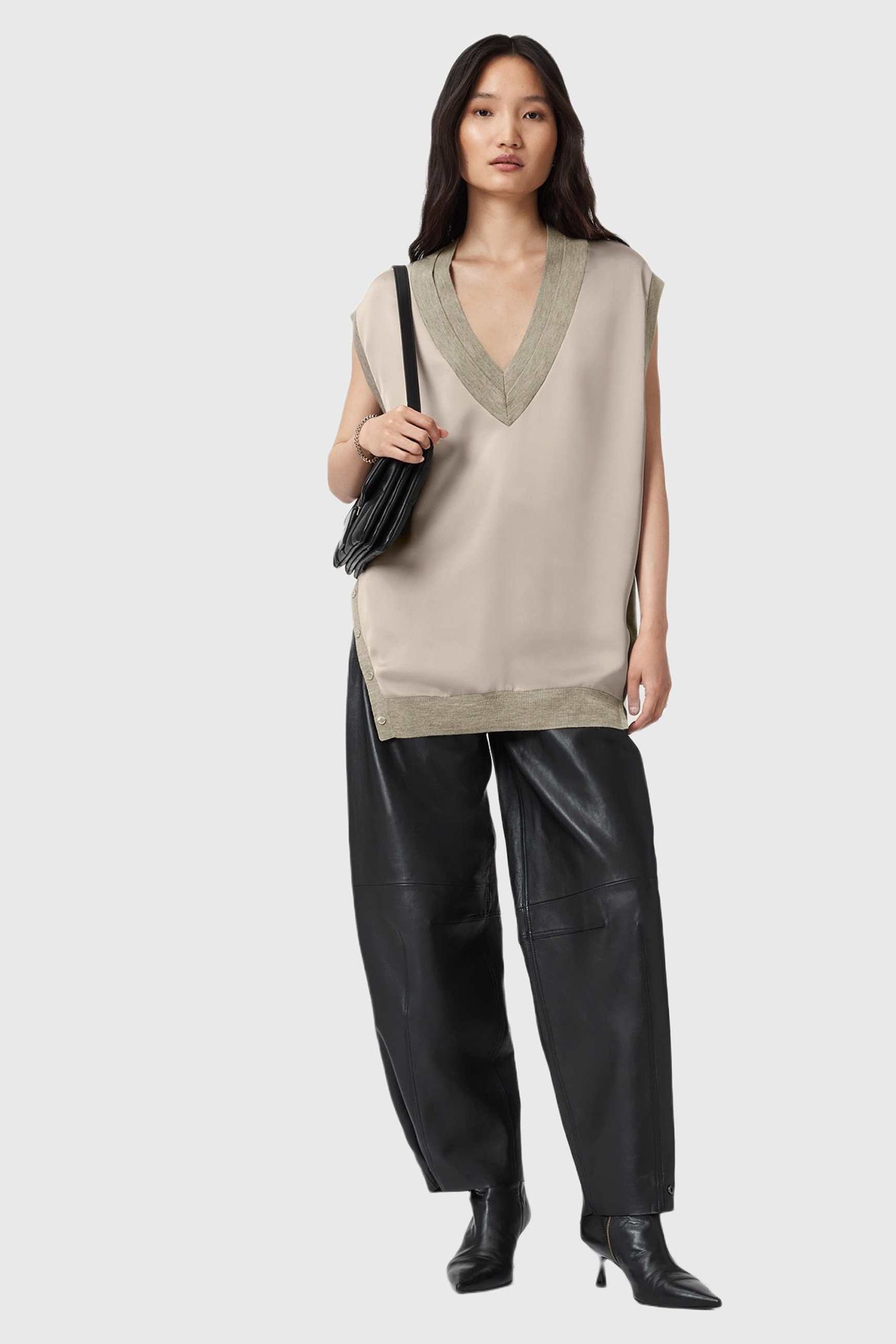 BERN STUD TANK TAUPE GREY 3