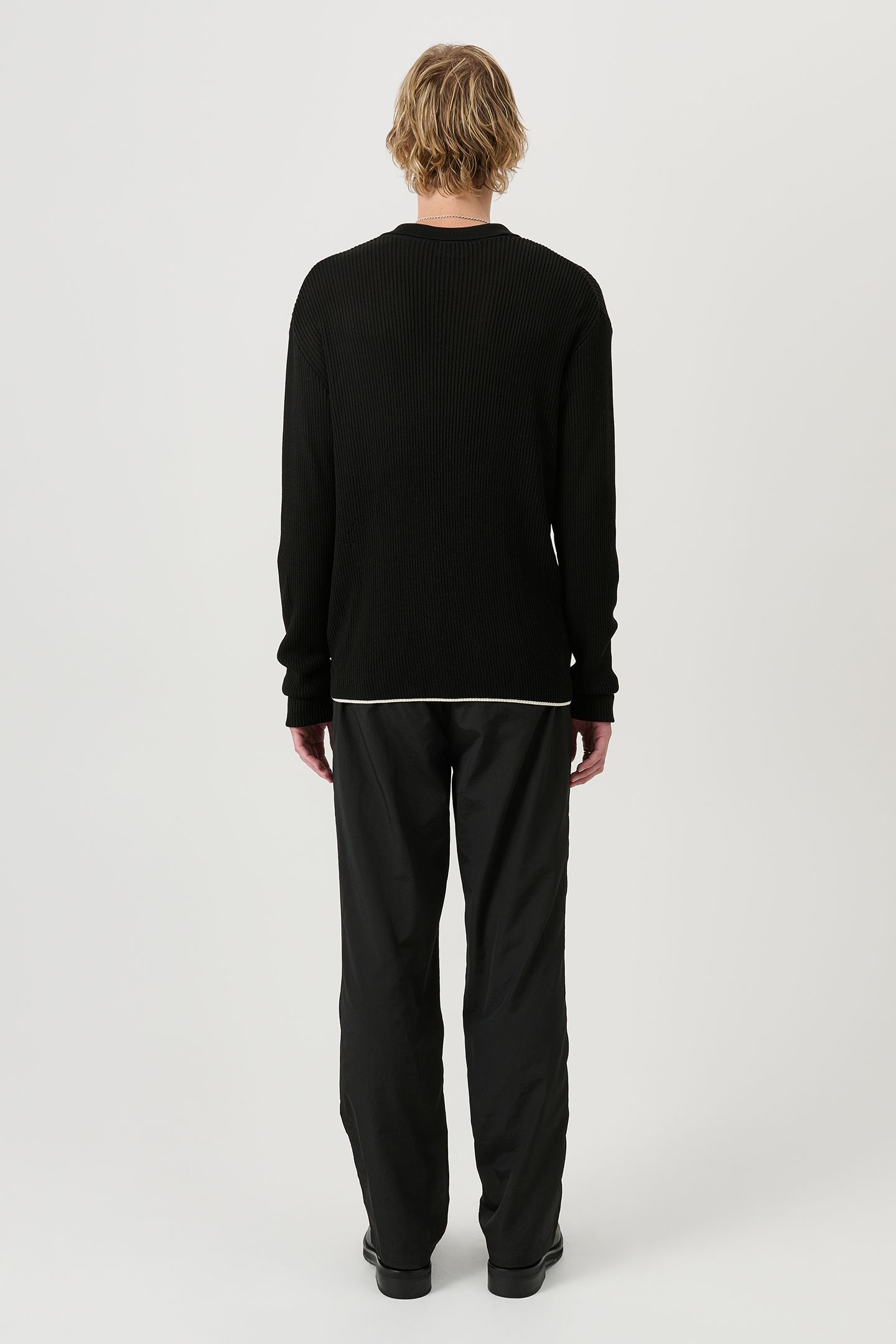 PAUL LONGSLEEVED POLO BLACK MULTI 2