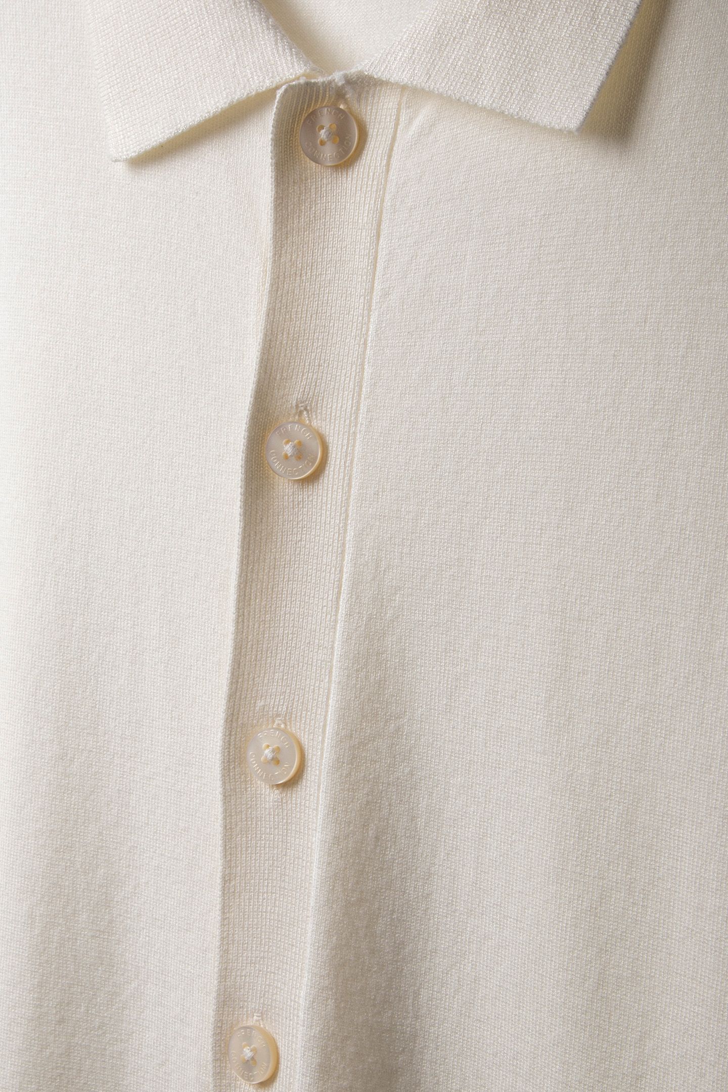 TIPPED SHIRT SHORT SLEEVE ECRU/MARINE 4