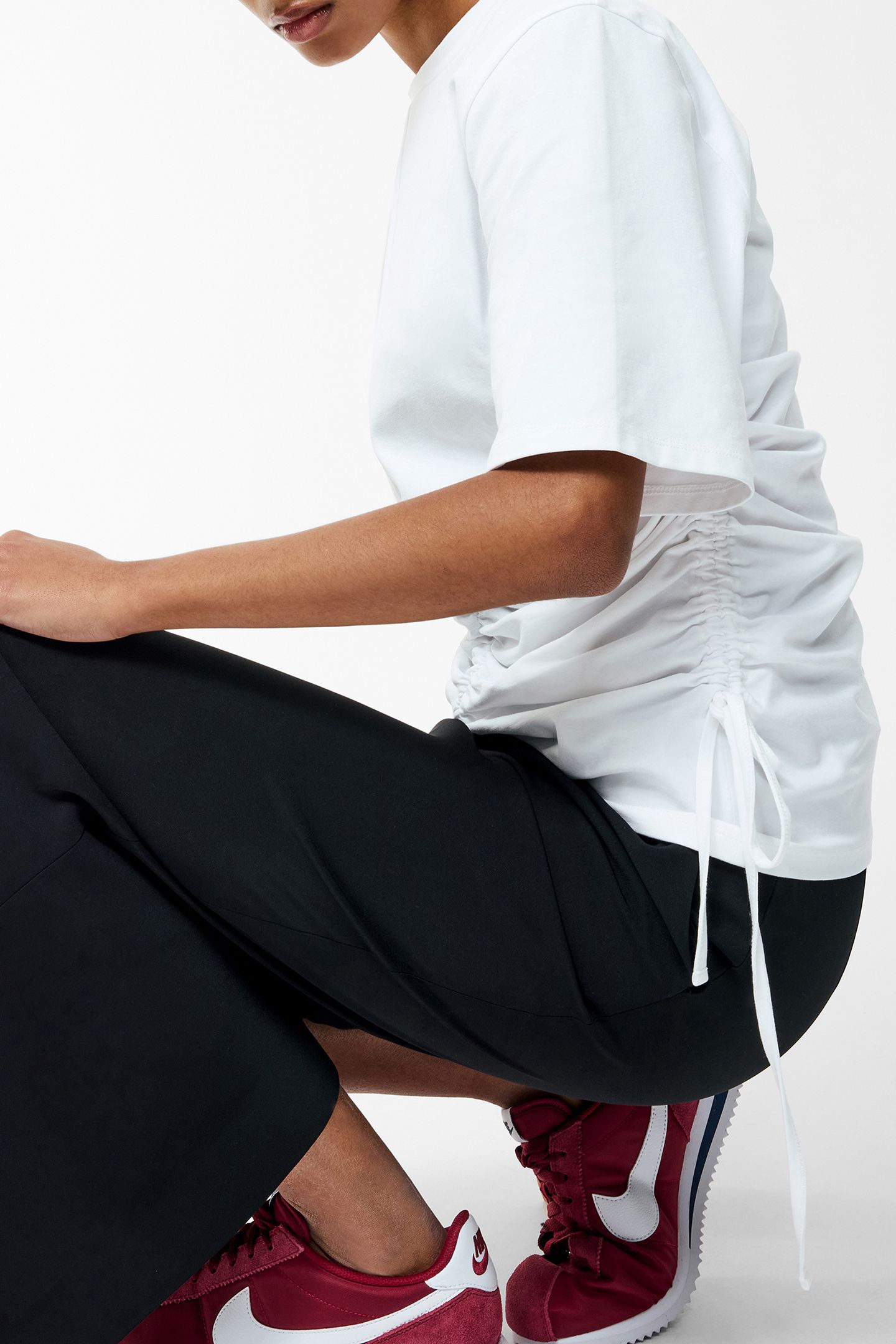 RALLIE DRAWSTRING T SHIRT LINEN WHITE 4