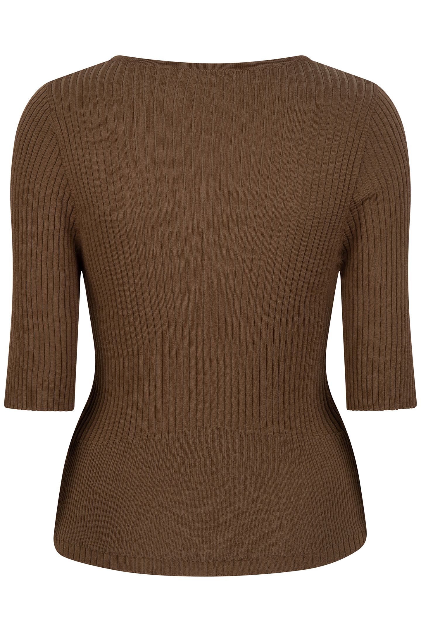 TOP KNITTED MIXED RIB ARMY GREEN 4