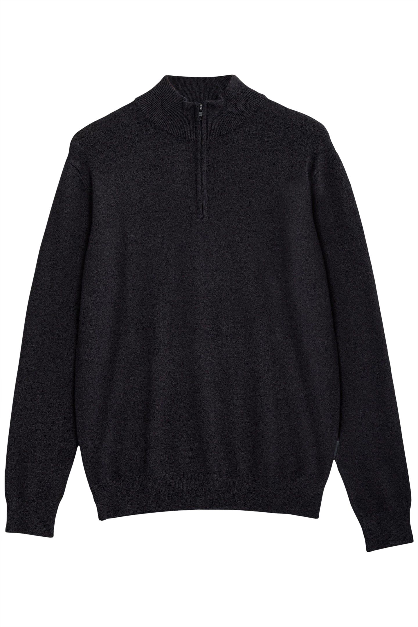 HALF ZIP LUXE CHARCOAL MEL 1