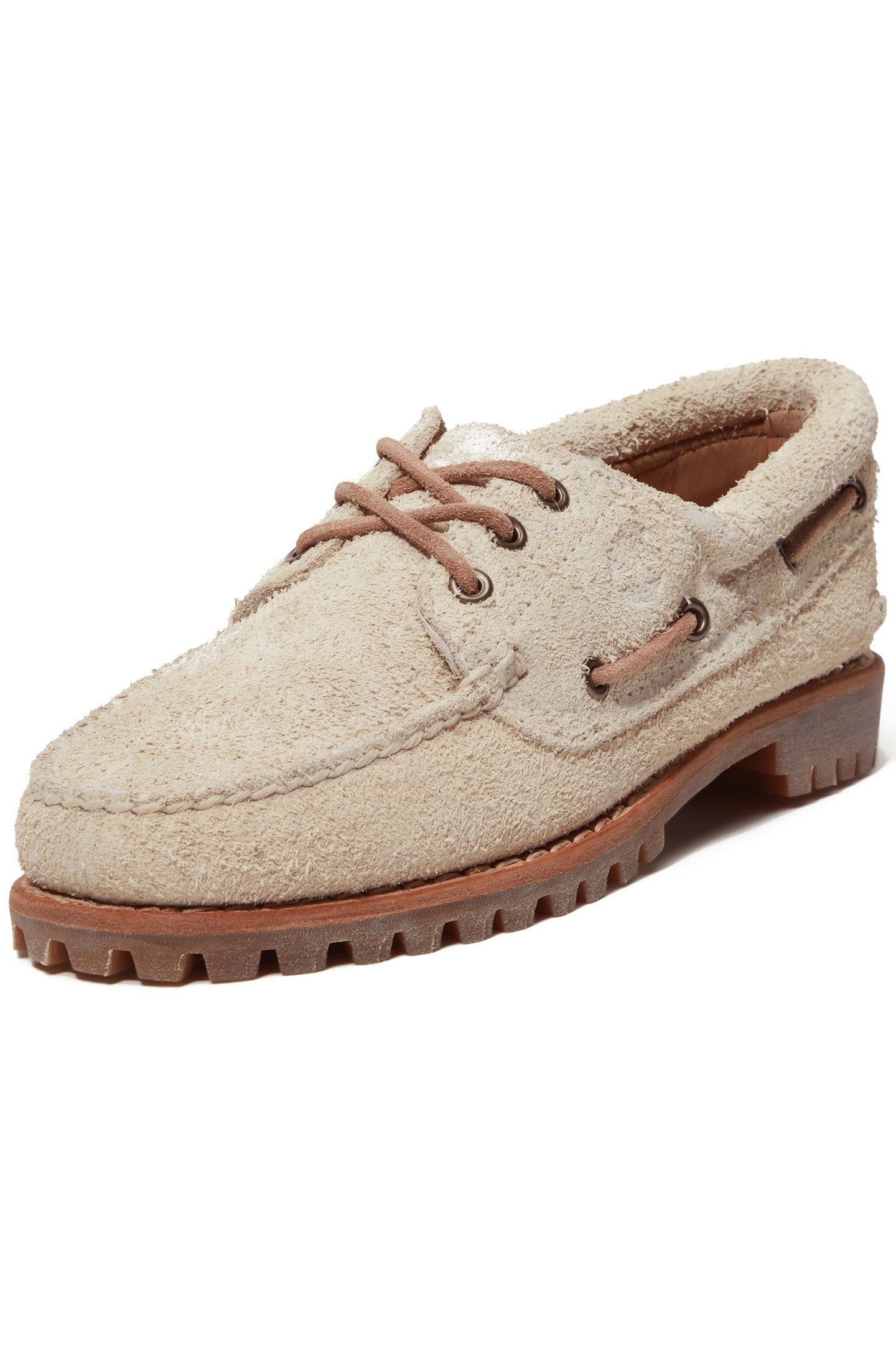 BOAT SHOE NATURAL SUEDE 8