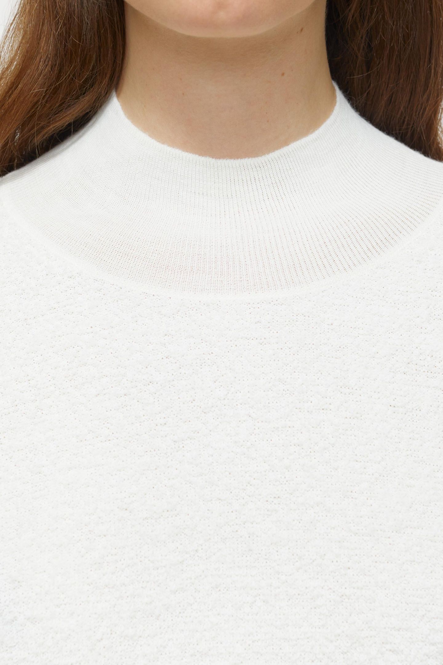 CROPPED MOCK NECK KNITS IVORY 5