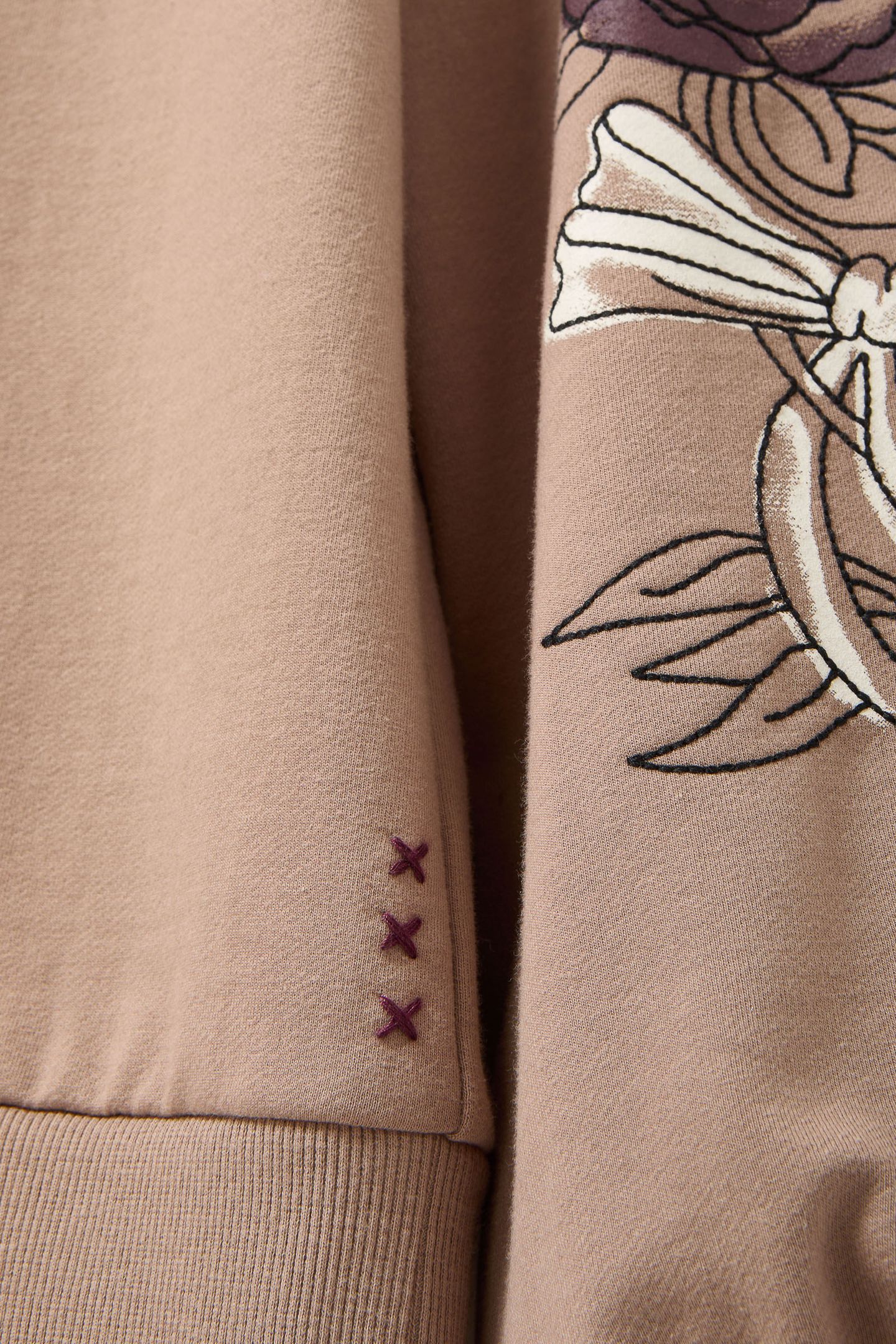 GRAPHIC HOODIE TAUPE GREY 6