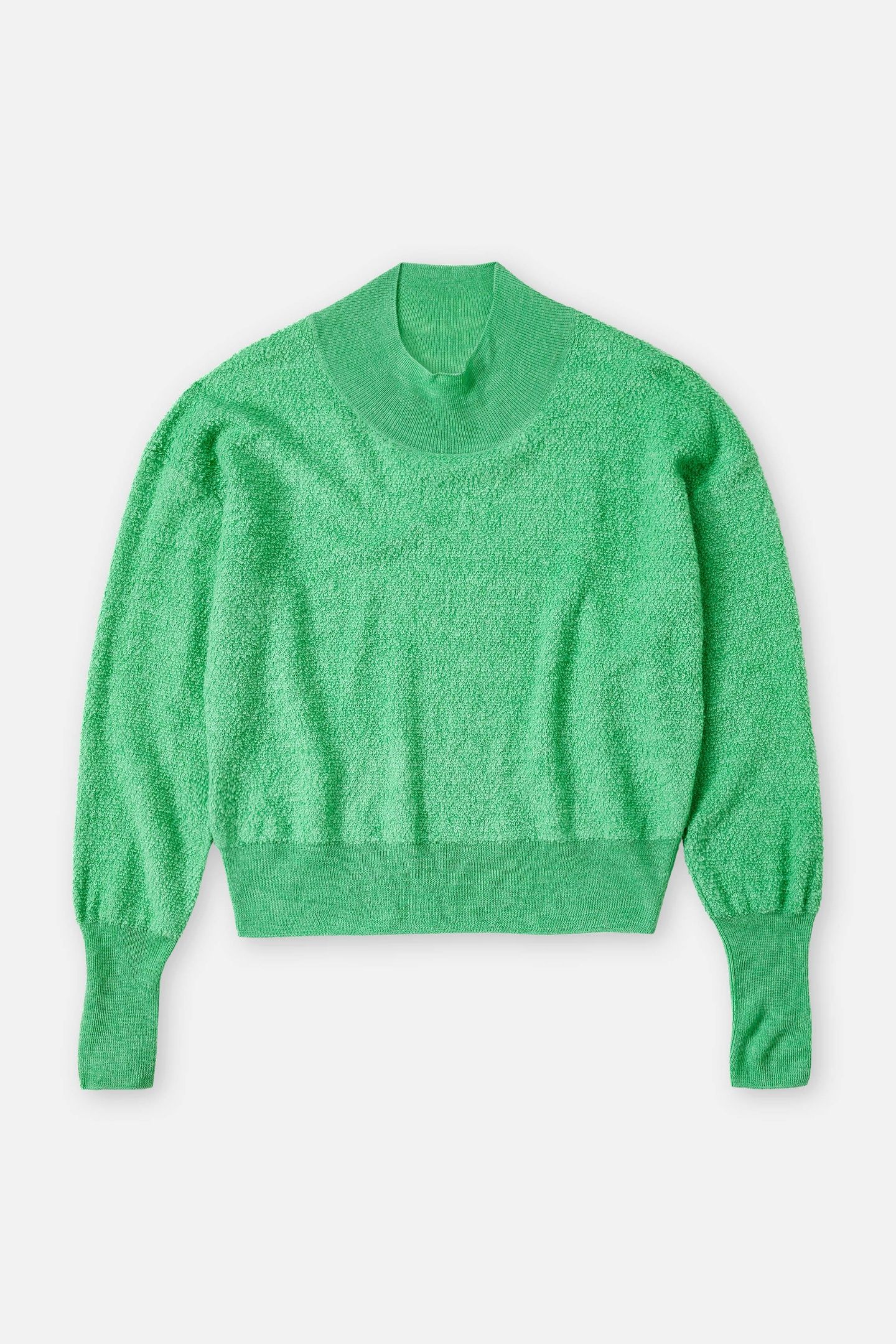 CROPPED MOCK NECK KNITS GREEN KICK 4