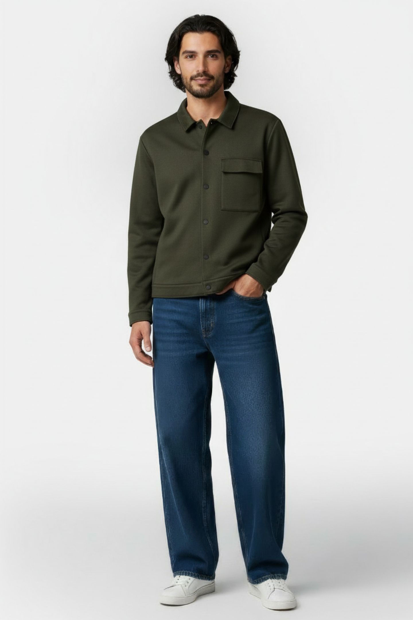 KOSSIALF OVERSHIRT DEEP GREEN 1