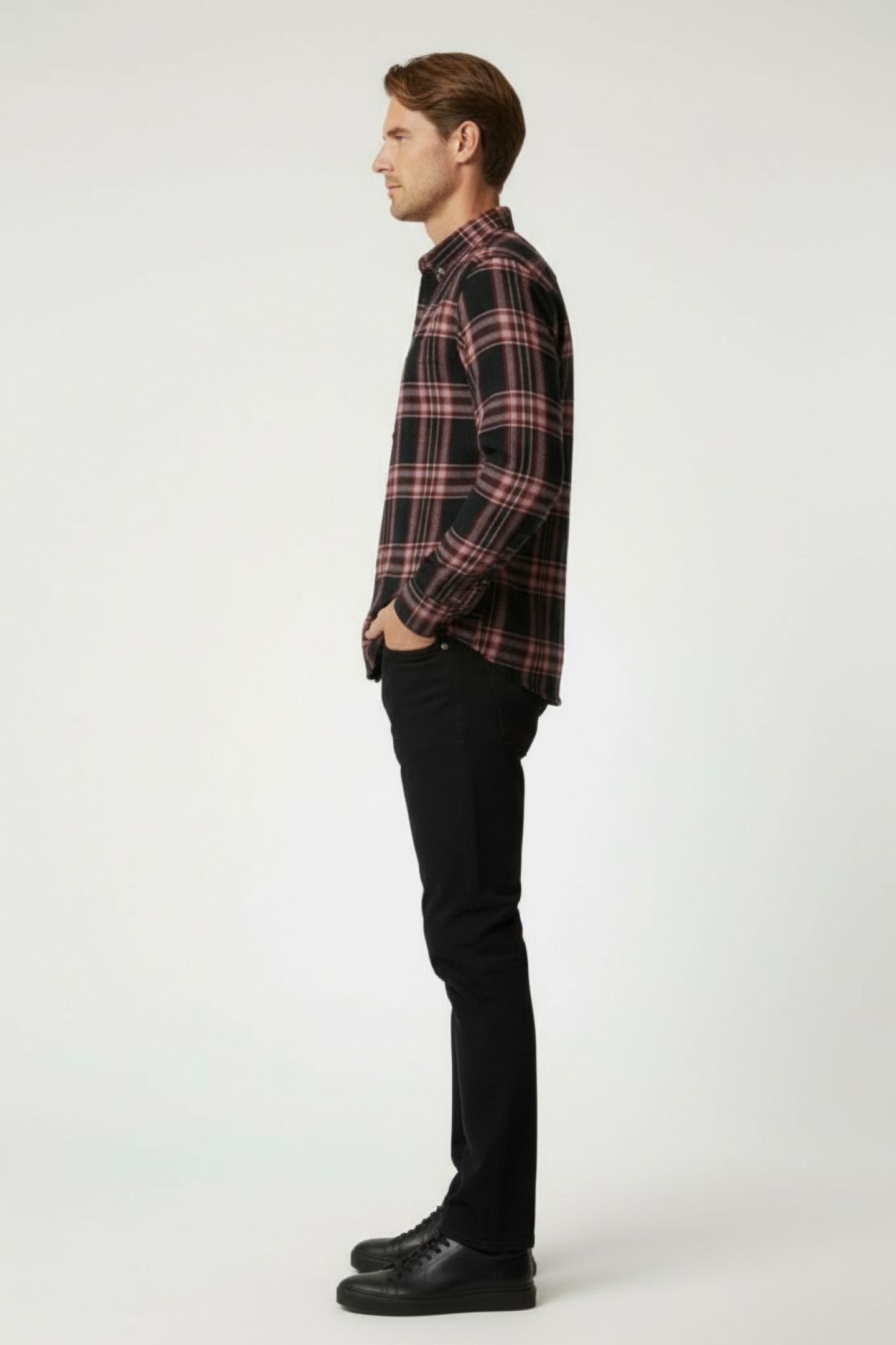 ROSS SLIM FIT LS SPORT SHIRT AUBURN 3