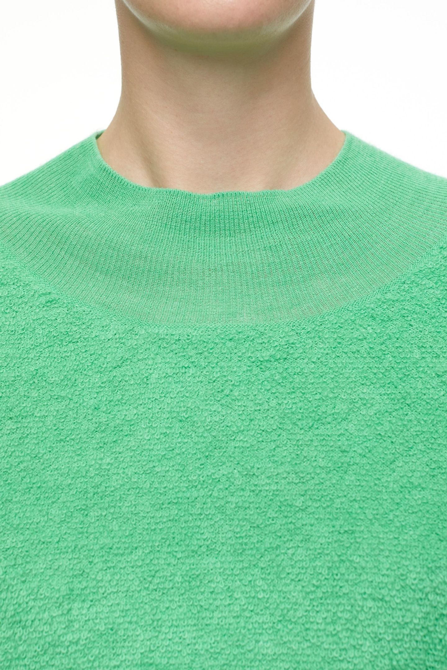 CROPPED MOCK NECK KNITS GREEN KICK 5