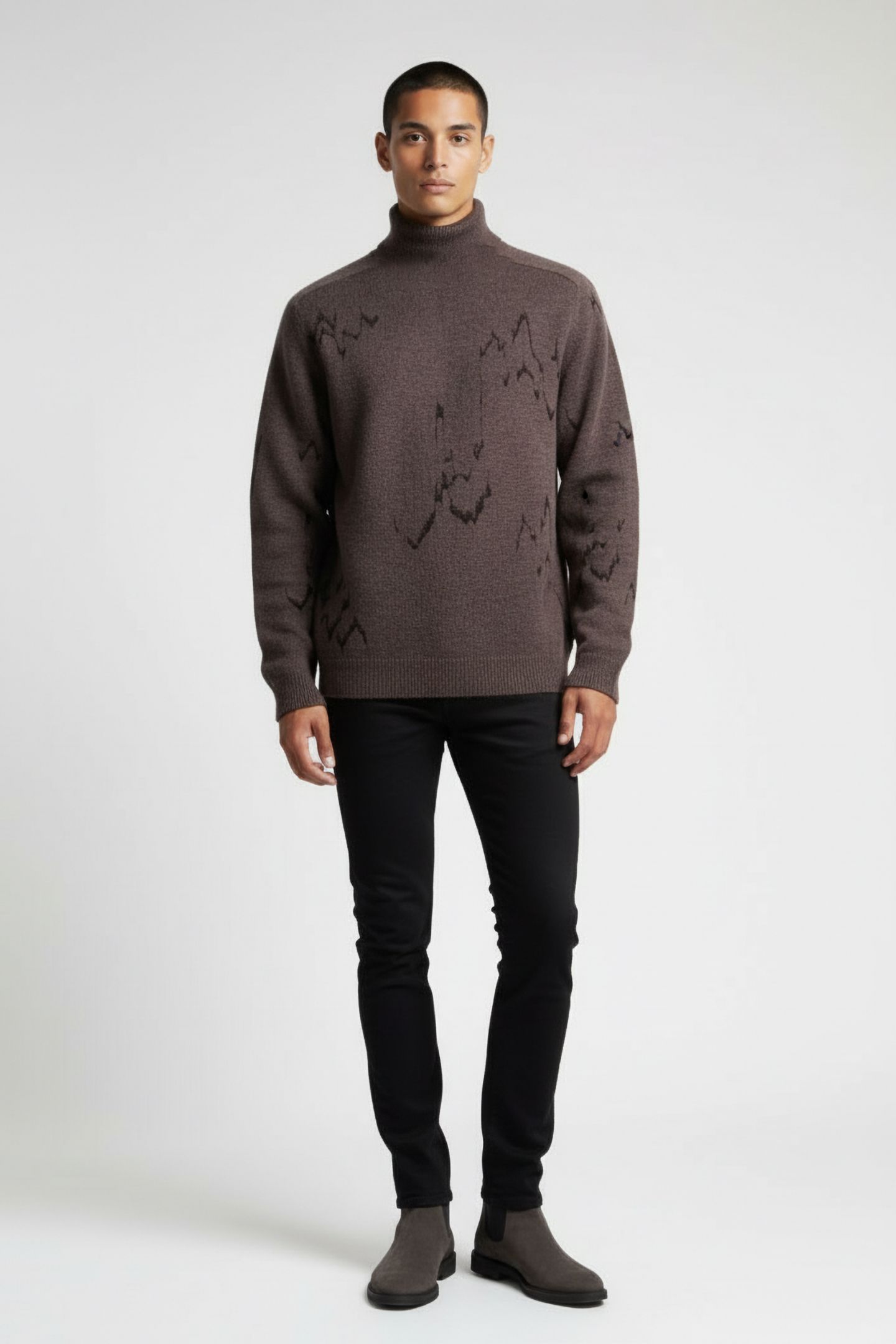 PIERRE LS HIGH NECK TWINE BROWN 1