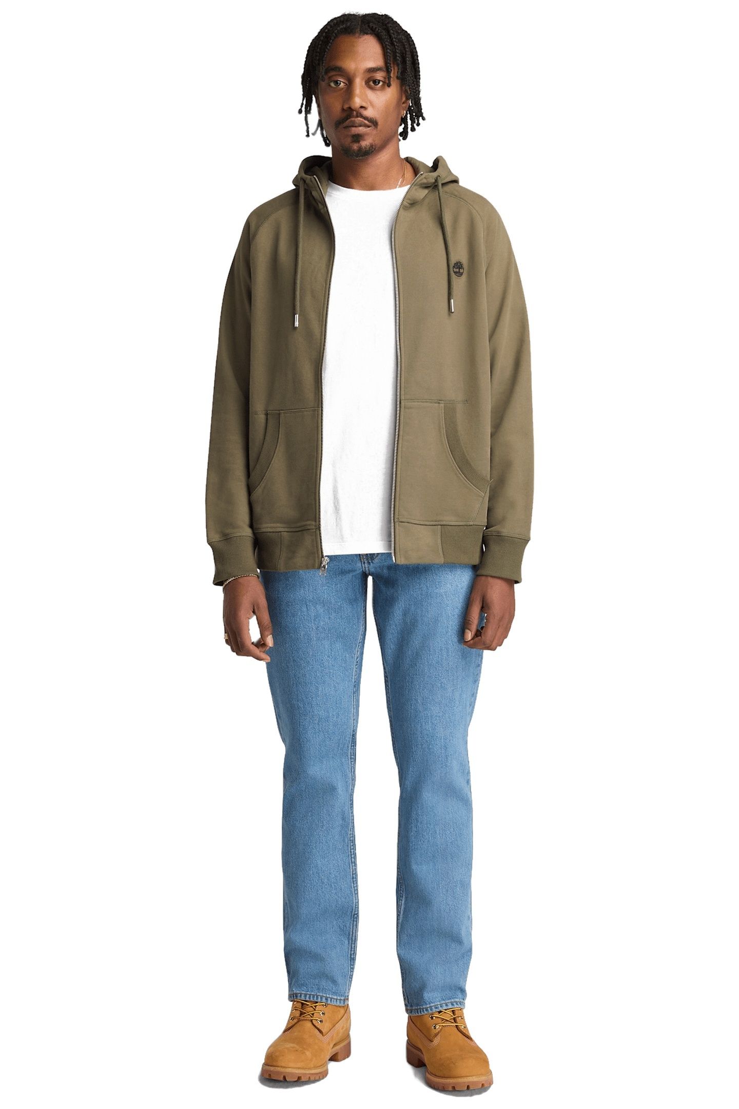 EXETER RIVER LOOPBACK FULL ZIP HOODIE LEAF GREEN 2